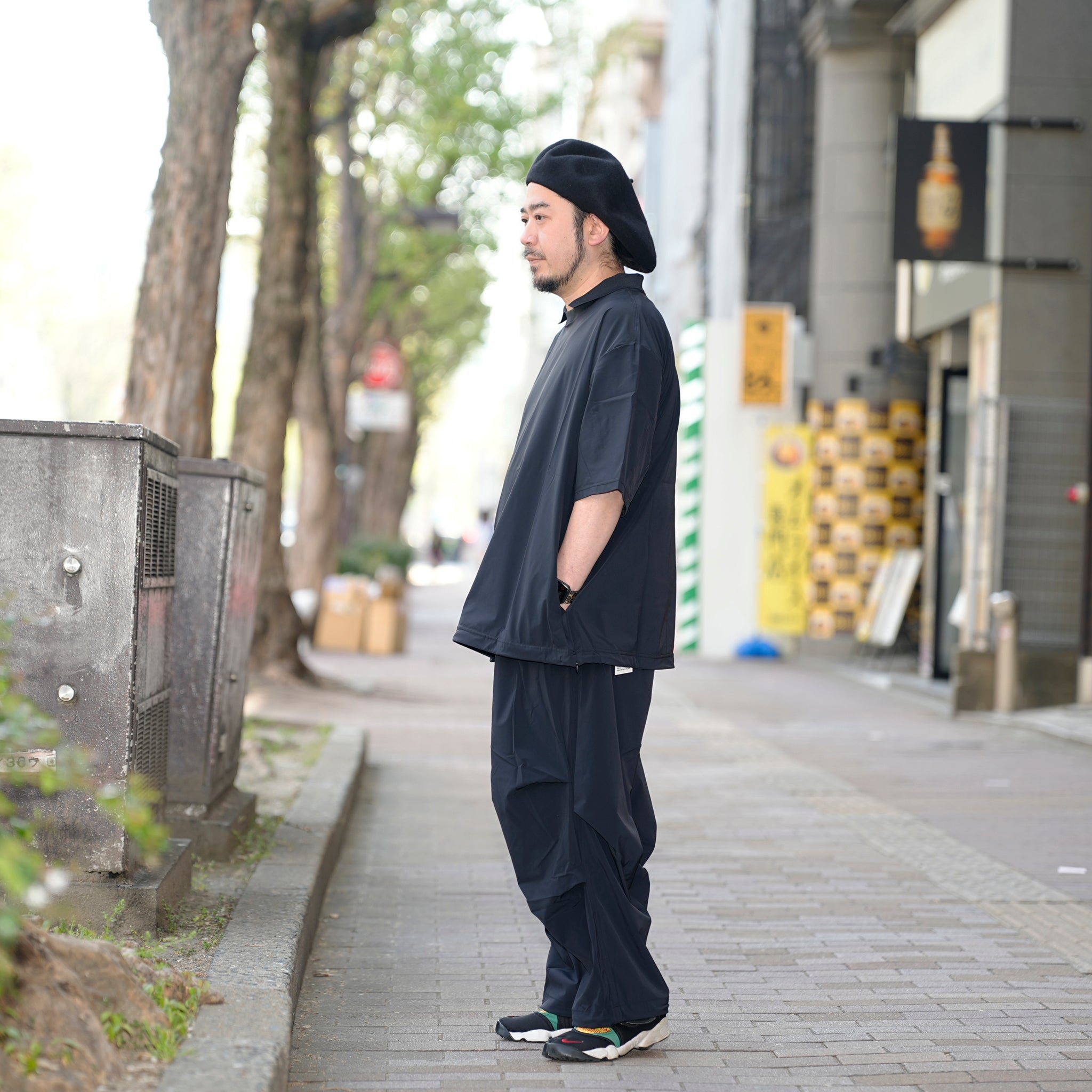 _162_Black | カラースモック S/S | Color:Black【UNTRACE_アントレース】