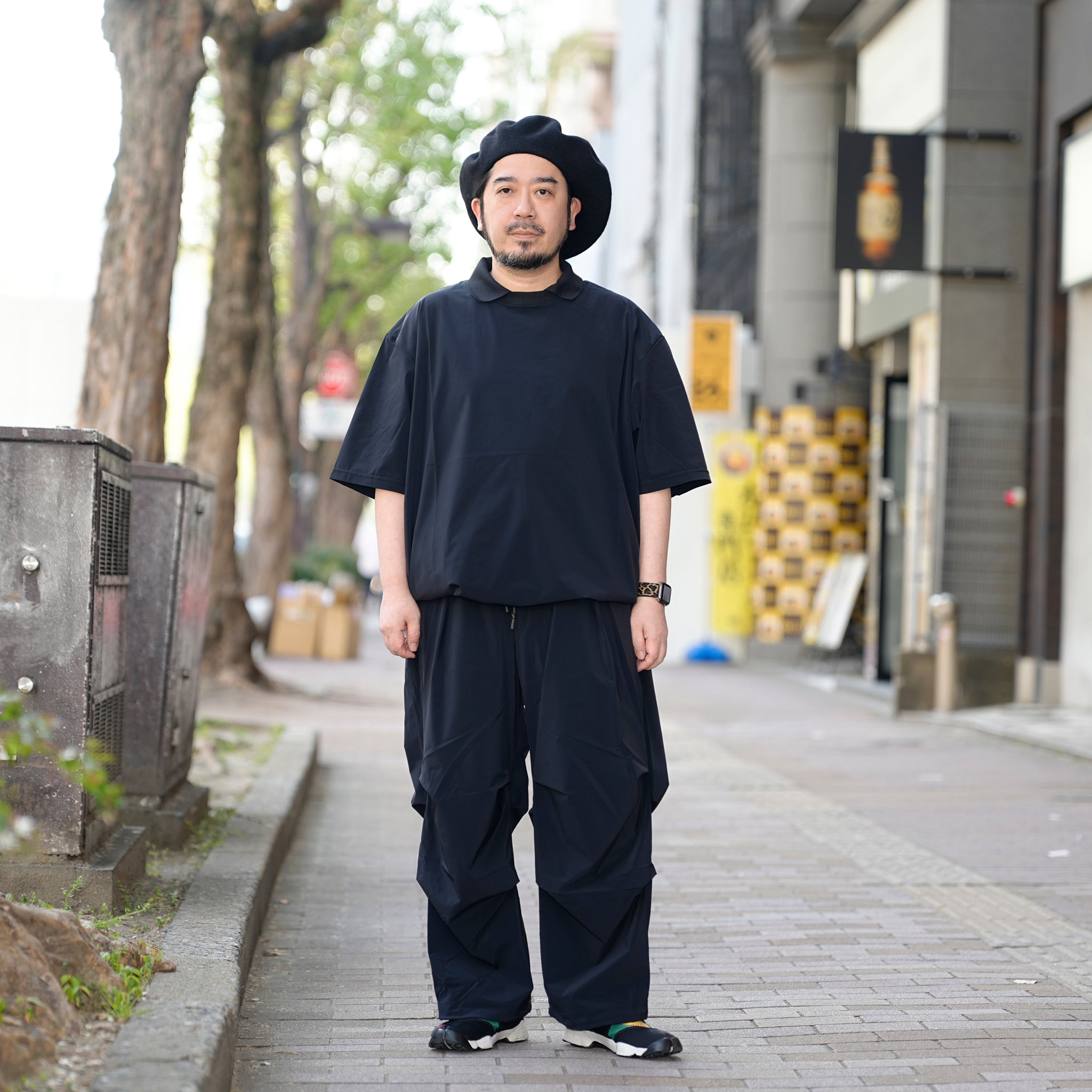 _162_Black | カラースモック S/S | Color:Black【UNTRACE_アントレース】