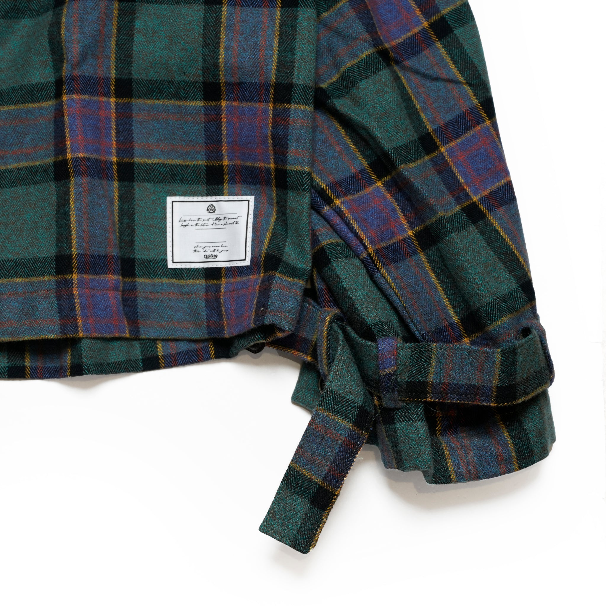 ef404-20 | Check button sleeve shirts | Color:Green Check【EFFECTEN_エフェクテン】