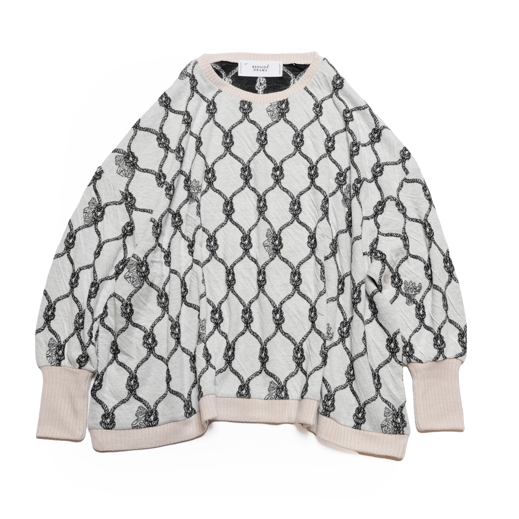 Origin Jacquard Pullover | Color_ White | No_bsd25aw-11_ white【BEDSIDEDRAMA_ベッドサイドドラマ】