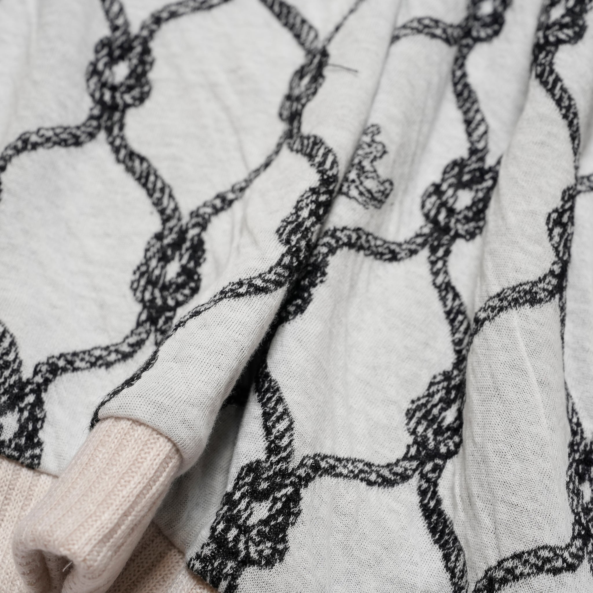 Origin Jacquard Pullover | Color_ White | No_bsd25aw-11_ white【BEDSIDEDRAMA_ベッドサイドドラマ】