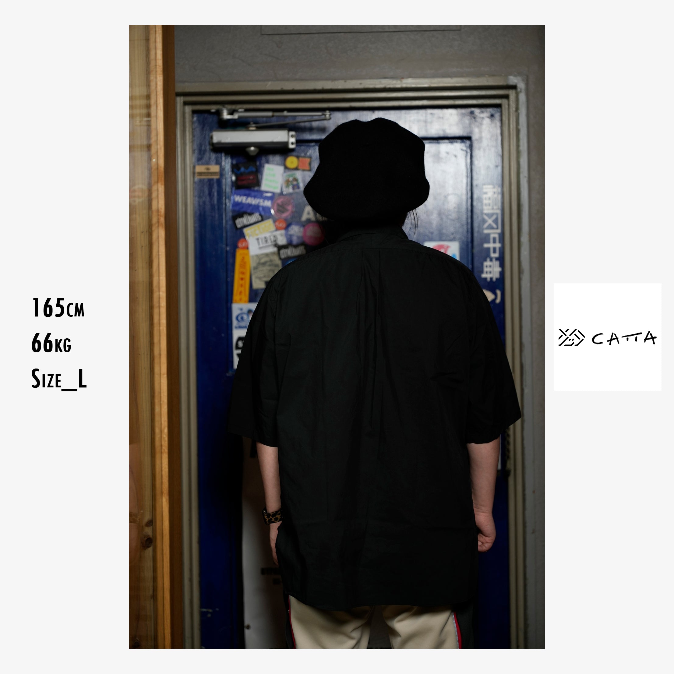 RGS-04_Black | SKIPPER SHIRT-TYPEWRITER | Color:Black【CATTA SHIRTS_カッタ シャツ】