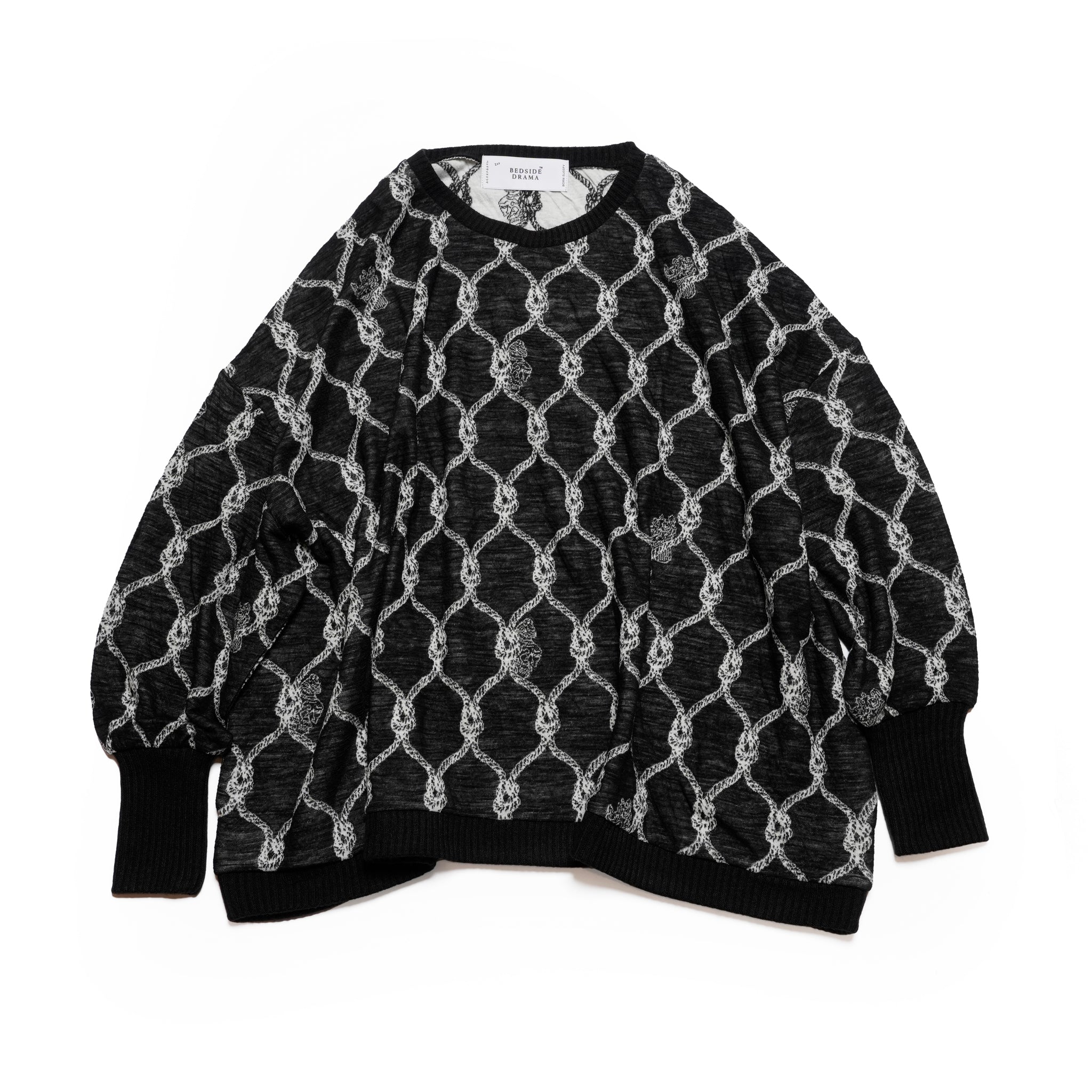 Origin Jacquard Pullover | Color_Black | No_bsd25aw-11_black【BEDSIDEDRAMA_ベッドサイドドラマ】