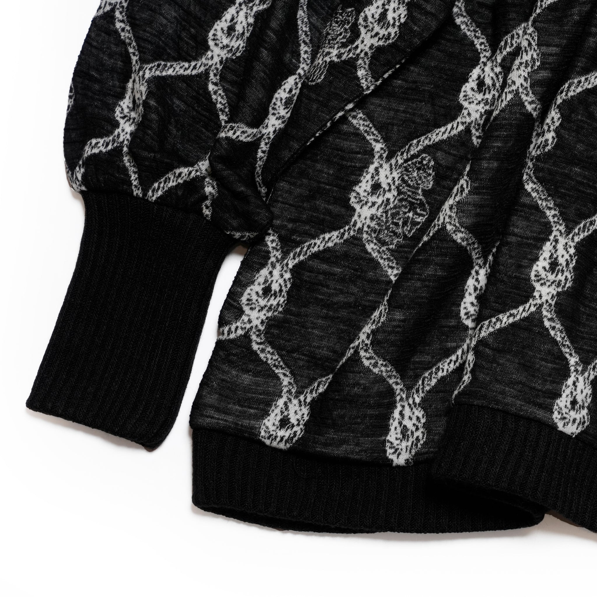 Origin Jacquard Pullover | Color_Black | No_bsd25aw-11_black【BEDSIDEDRAMA_ベッドサイドドラマ】