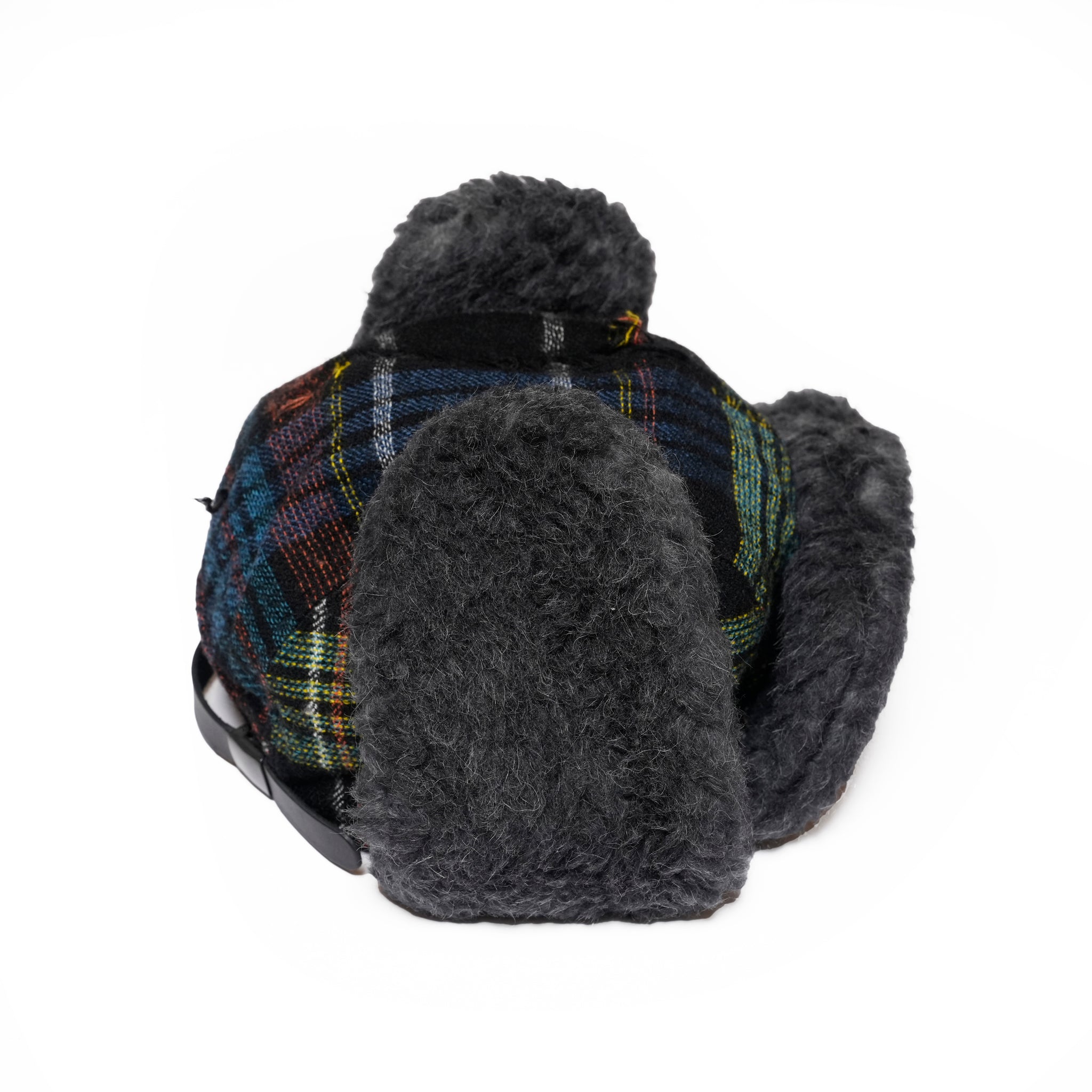 FRINGE WOOL CHECK RUSSIAN CAP  | Color_Black | No_sf25aw-23_black【STOF_ストフ】
