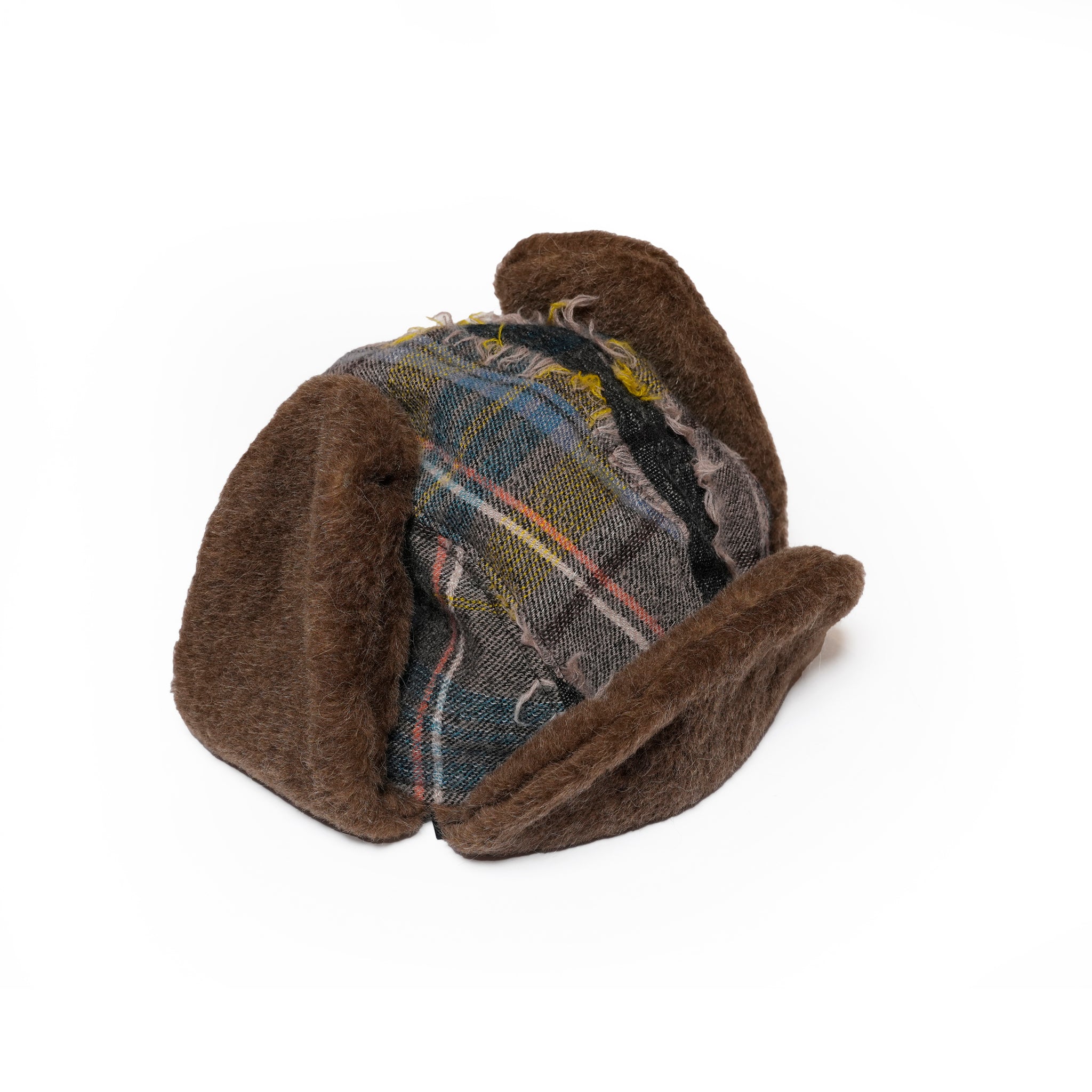 FRINGE WOOL CHECK RUSSIAN CAP  | Color_Beige | No_sf25aw-23_beige【STOF_ストフ】