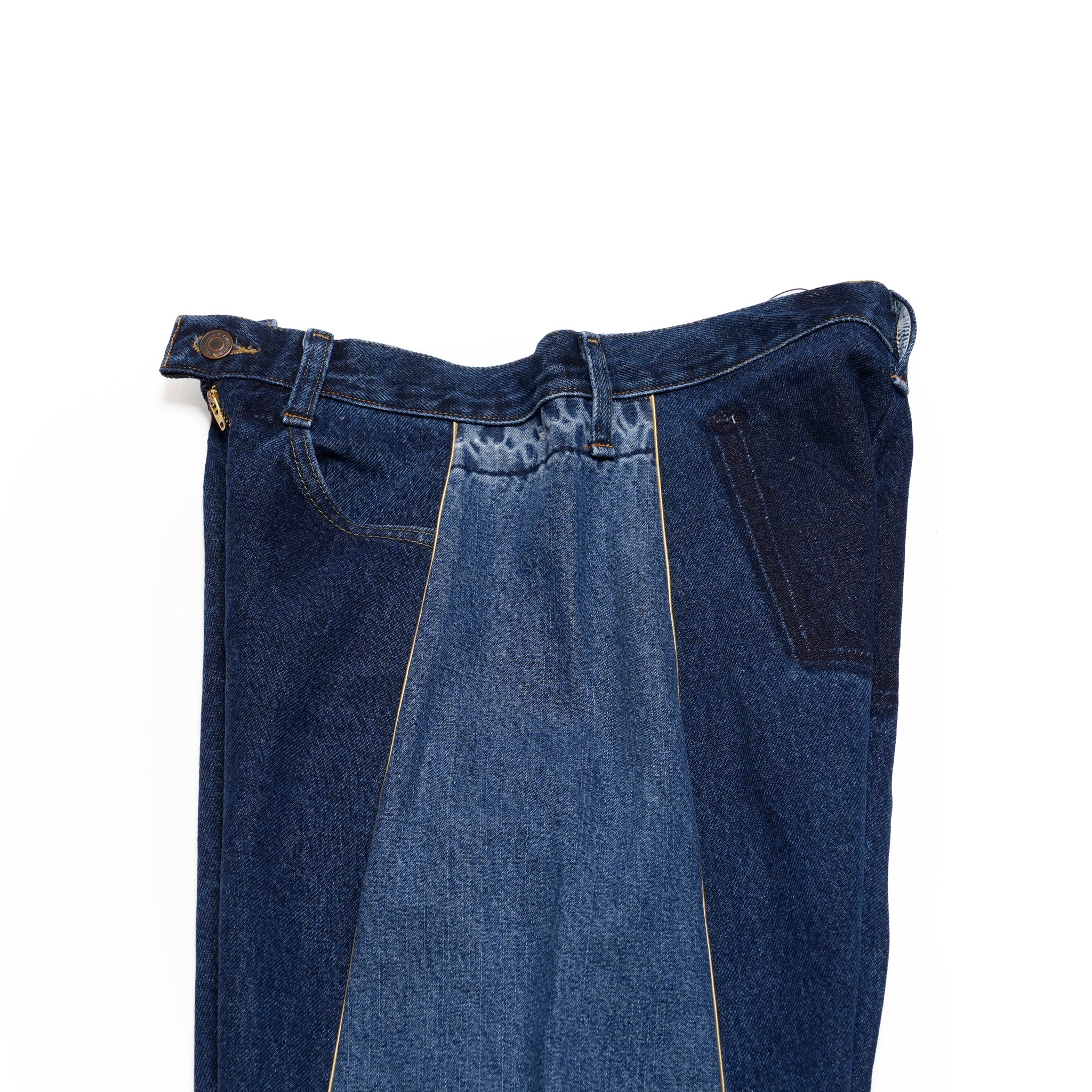 mate-278 | wフレアデニム | Color:7 | Size:S【REHERSALL_リハーズオール】