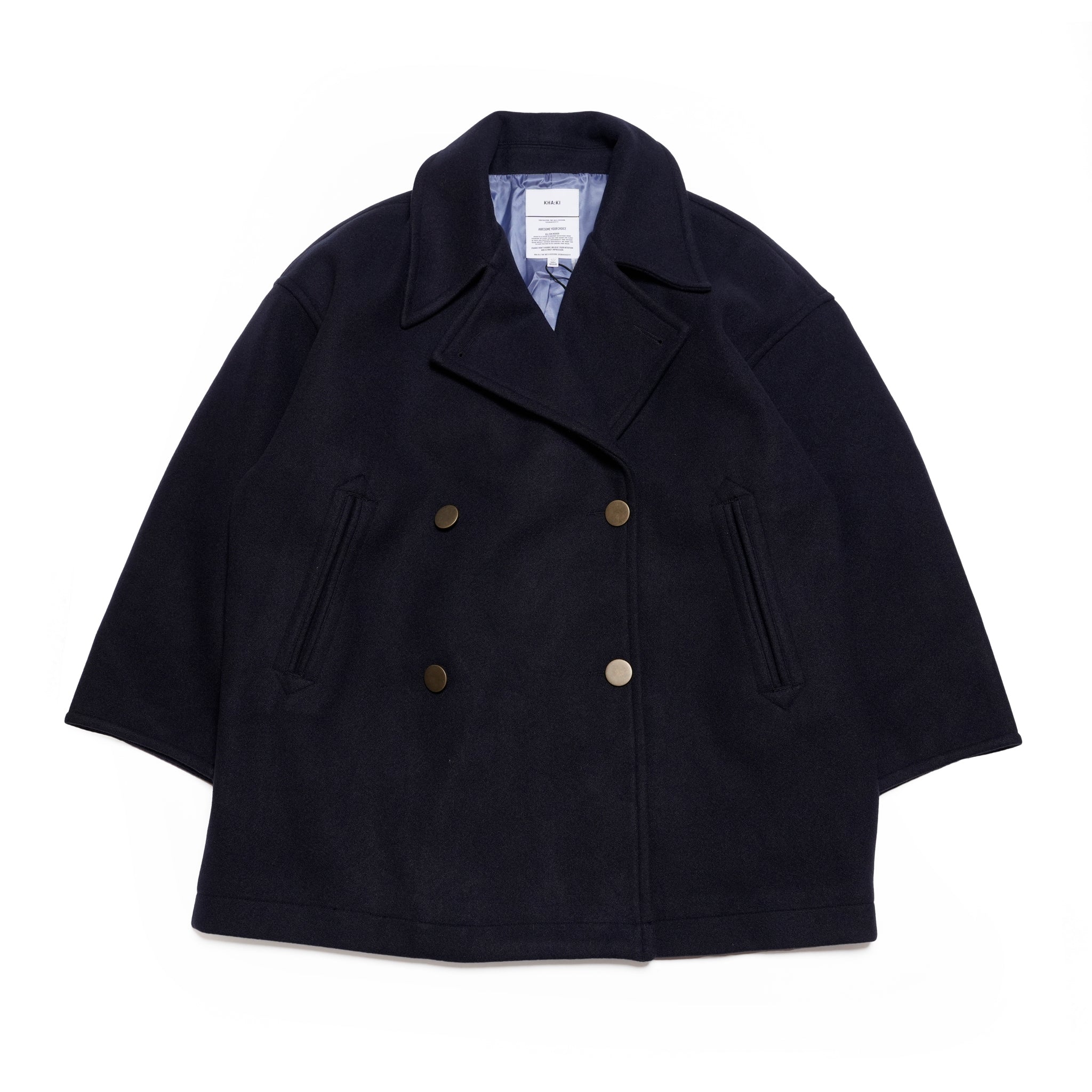 COCOON PEA-COAT | Color_Dark Navy | No_mil25fjk3243_dark navy【KHA:KI_カーキ】
