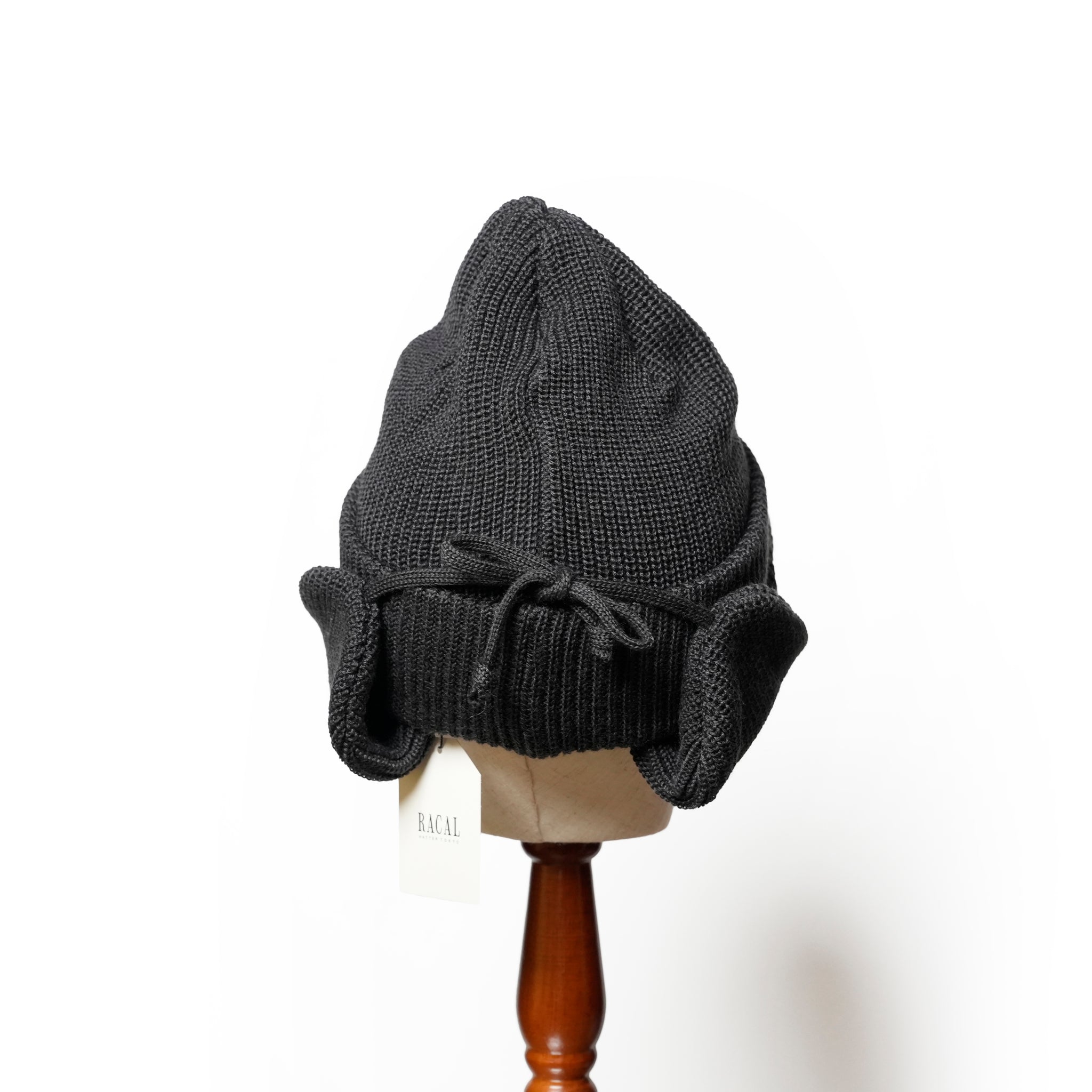 Ear Brim Beanie | Color_Beige / Charcoal / Black | No_rl-25-1407【RACAL_ラカル】