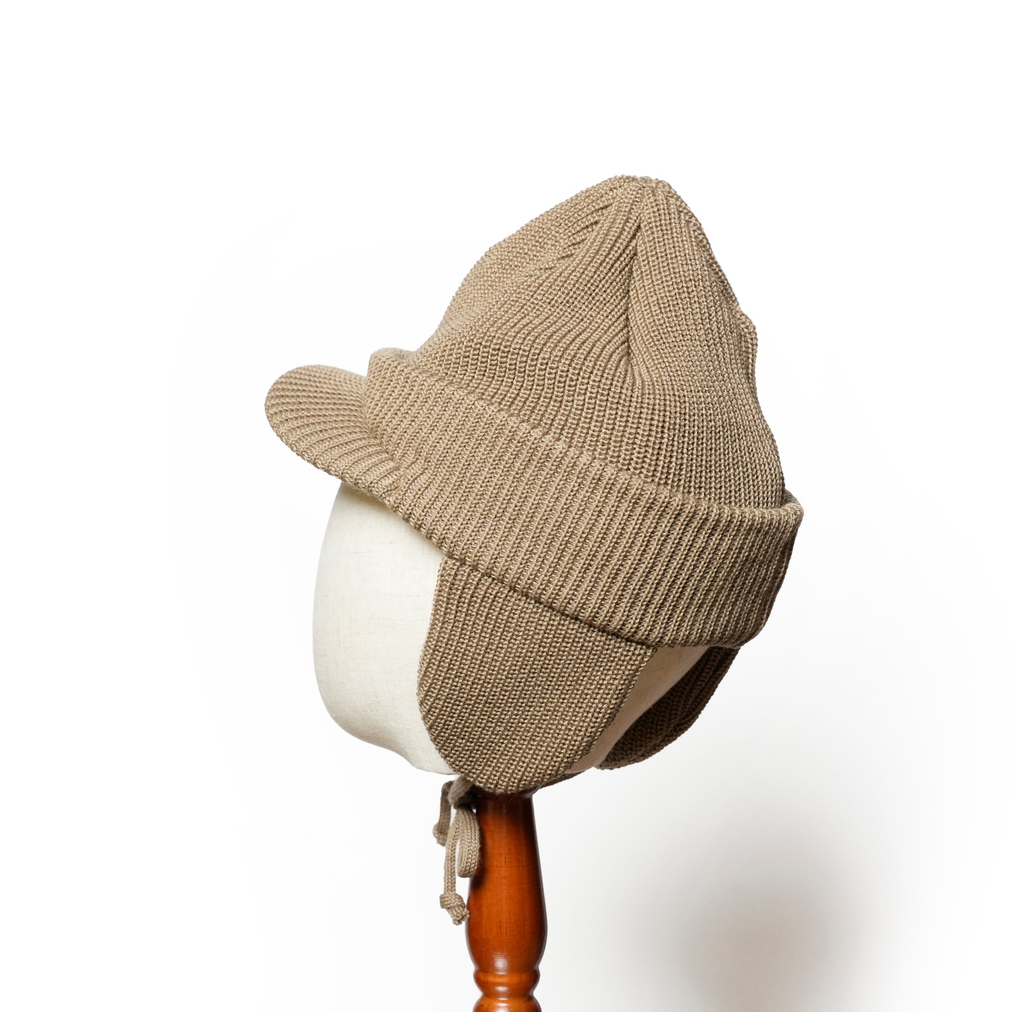 Ear Brim Beanie | Color_Beige / Charcoal / Black | No_rl-25-1407【RACAL_ラカル】
