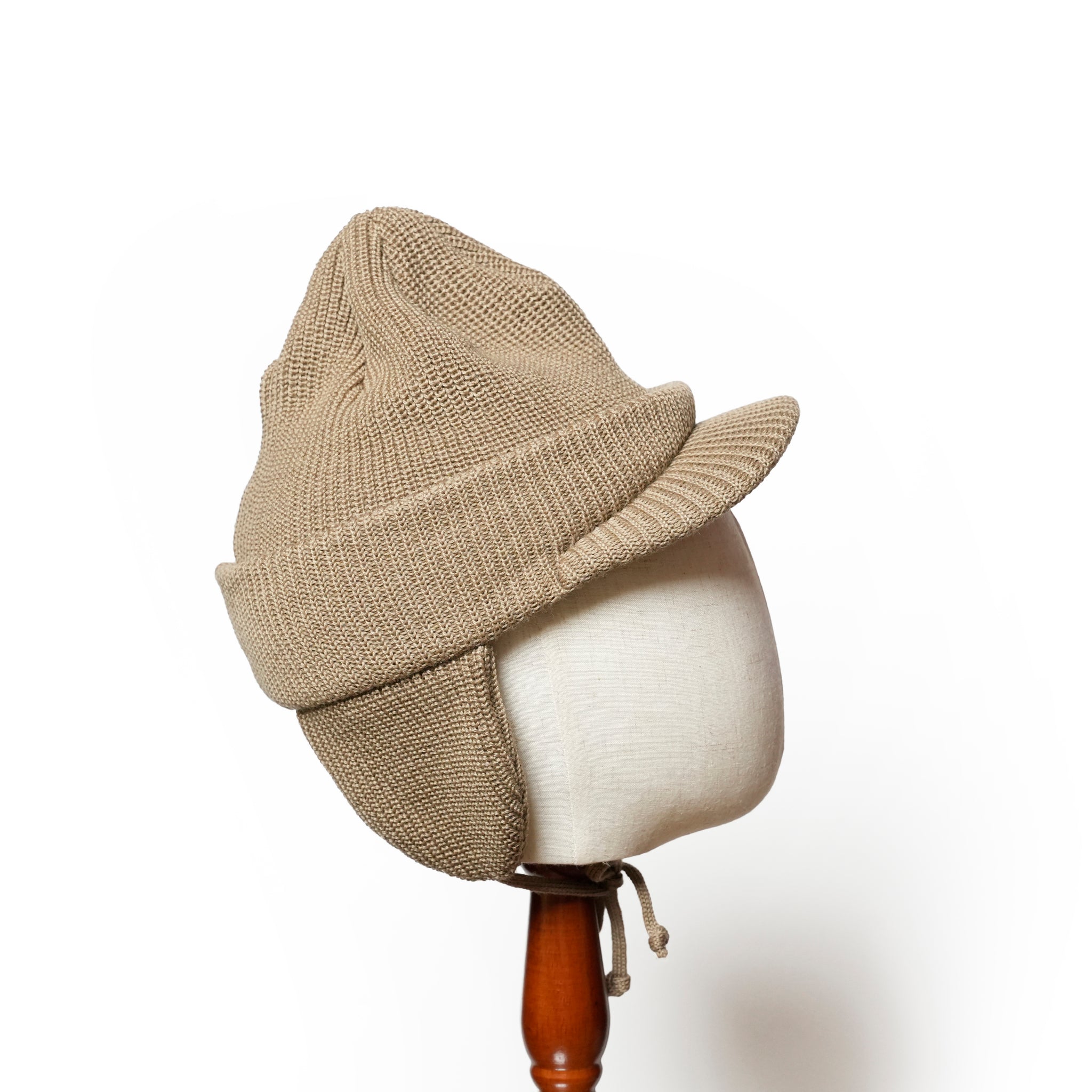 Ear Brim Beanie | Color_Beige / Charcoal / Black | No_rl-25-1407【RACAL_ラカル】