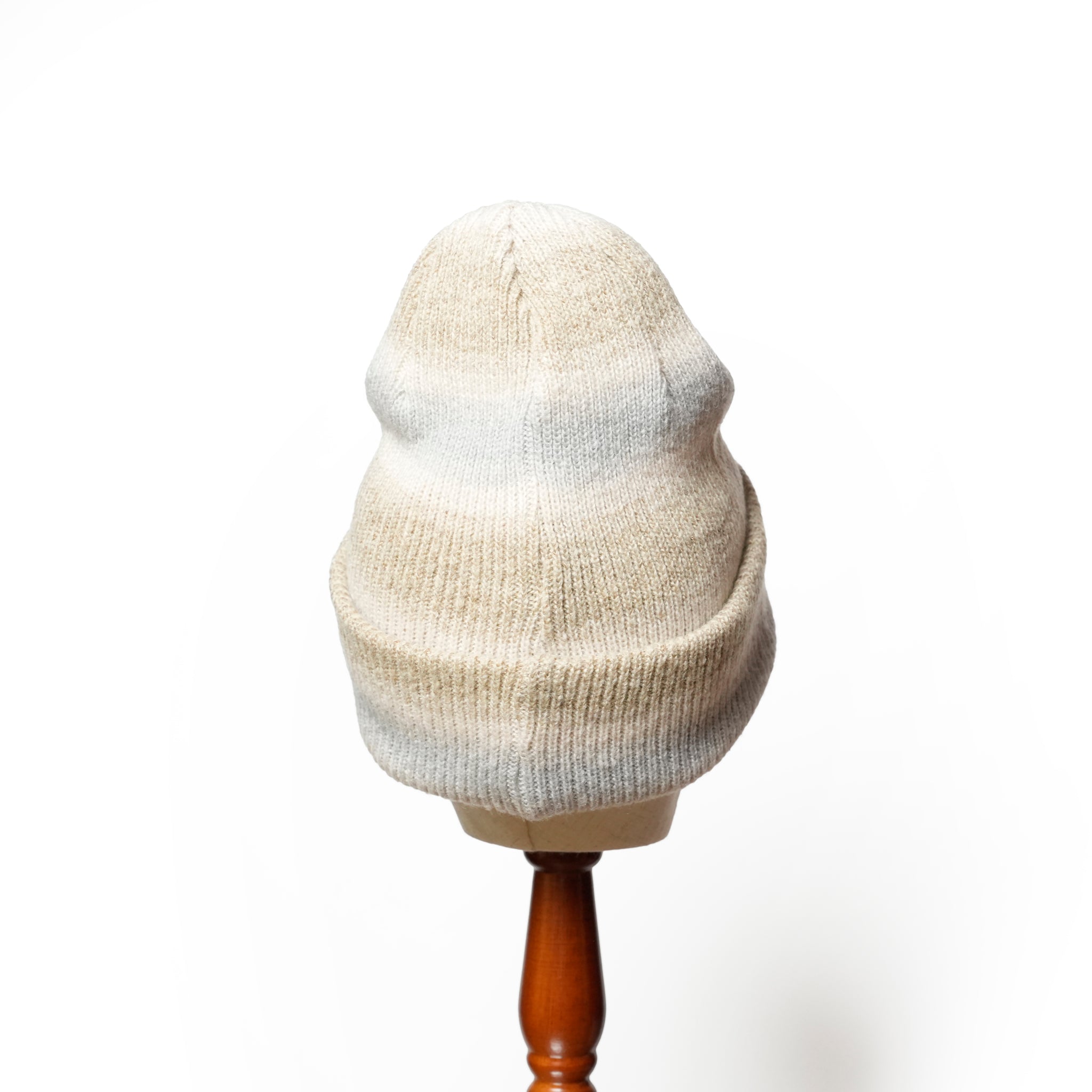 Reversible Ombre Border Knit Cap | Color_Beige / Brown / Pink / Gray  | No_rl-25-029w【RACAL_ラカル】【ネコポス選択可能】