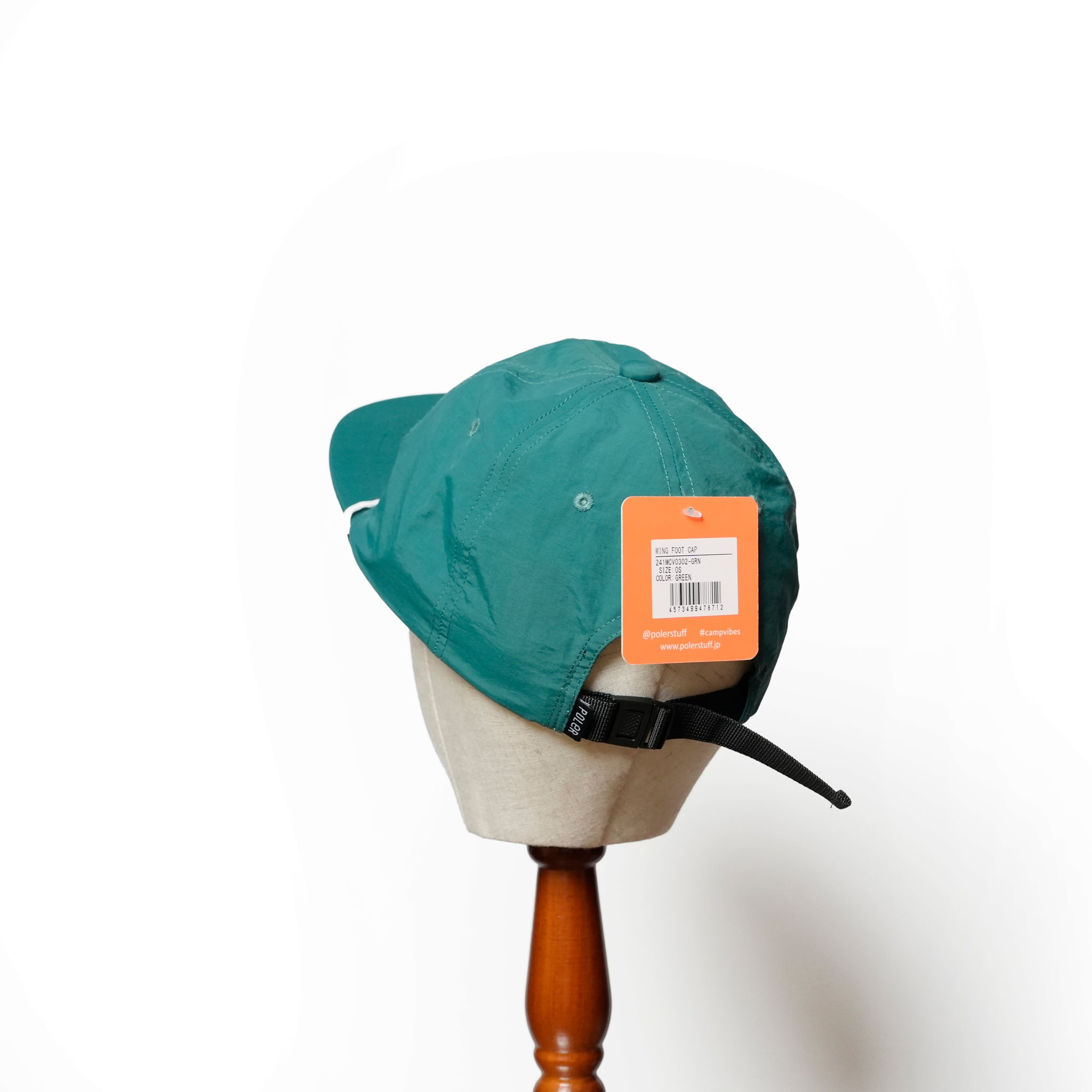 WING FOOT CAP ONE SIZE  | Color:Black/Navy/Green | 241MCV0303 【POLER_ポーラー】