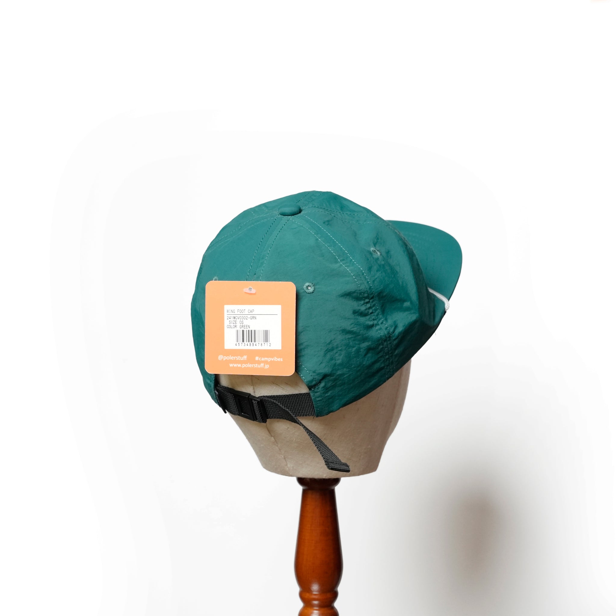 WING FOOT CAP ONE SIZE  | Color:Black/Navy/Green | 241MCV0303 【POLER_ポーラー】