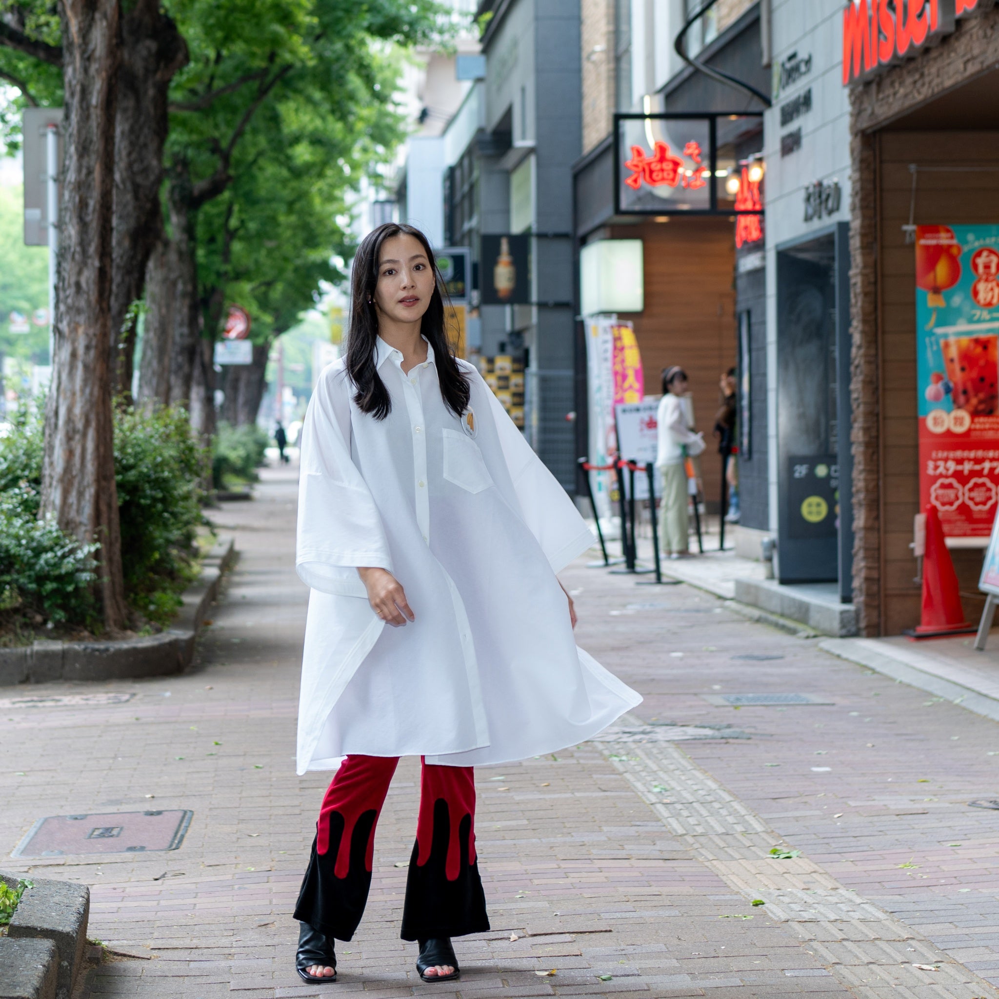 Packable Circle Poncho Shirt – White | NEYVOR