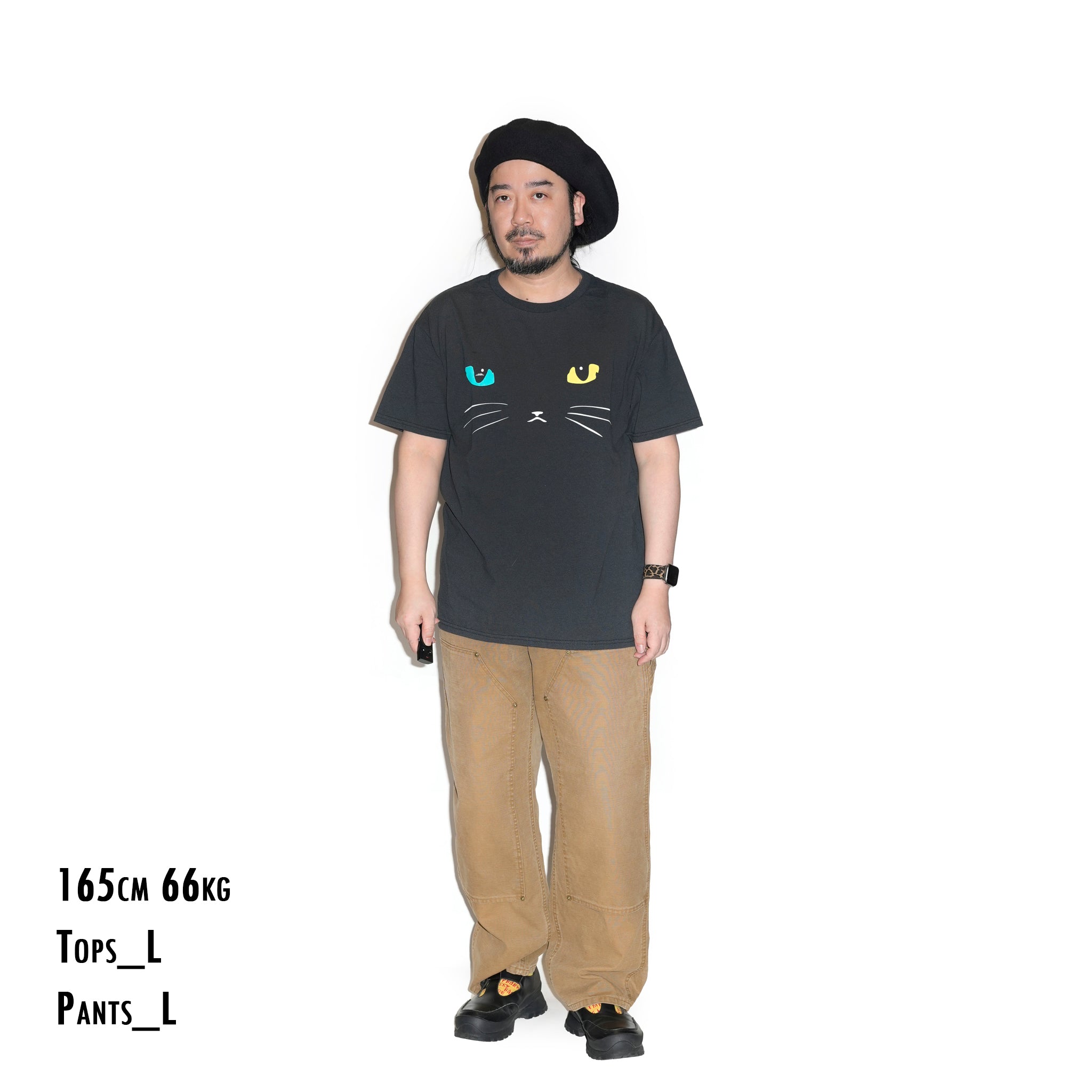 jz25s022_Odd Eye | black cat tee | Color:Odd Eye【JERZEES】