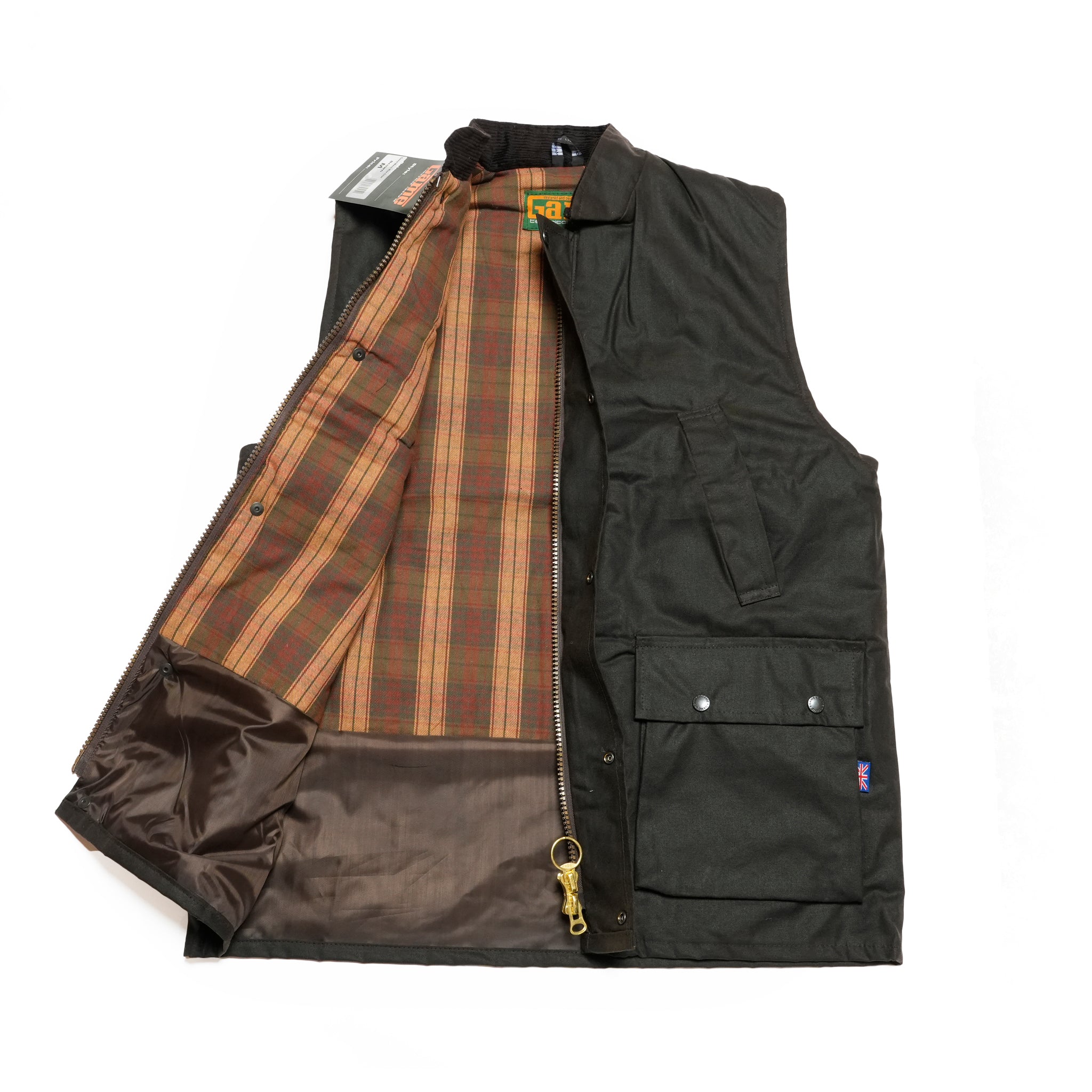 Game Classic Wax Gilet | Color_Brown/Olive 【 Game Technical Apparel】