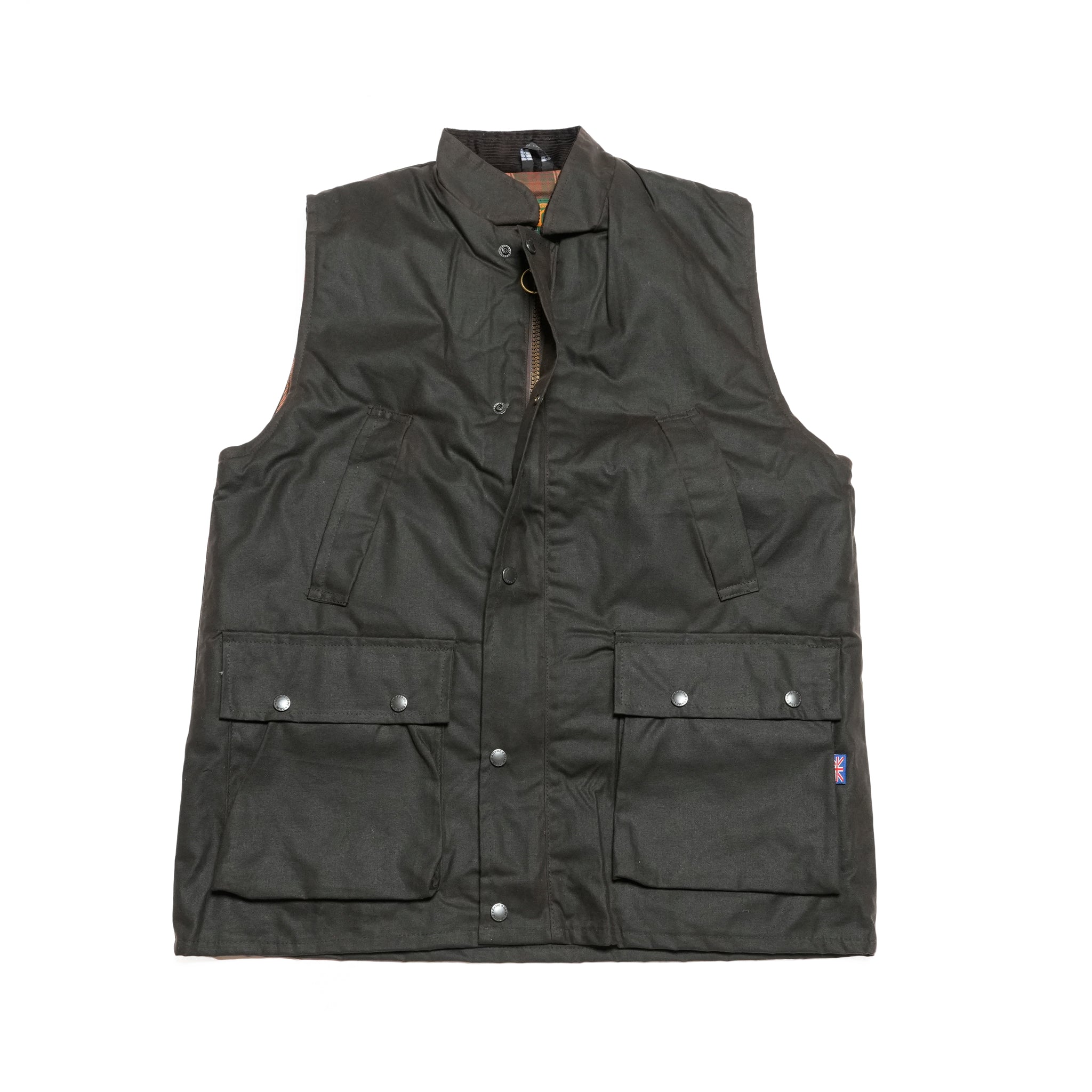 Game Classic Wax Gilet | Color_Brown/Olive 【 Game Technical Apparel】