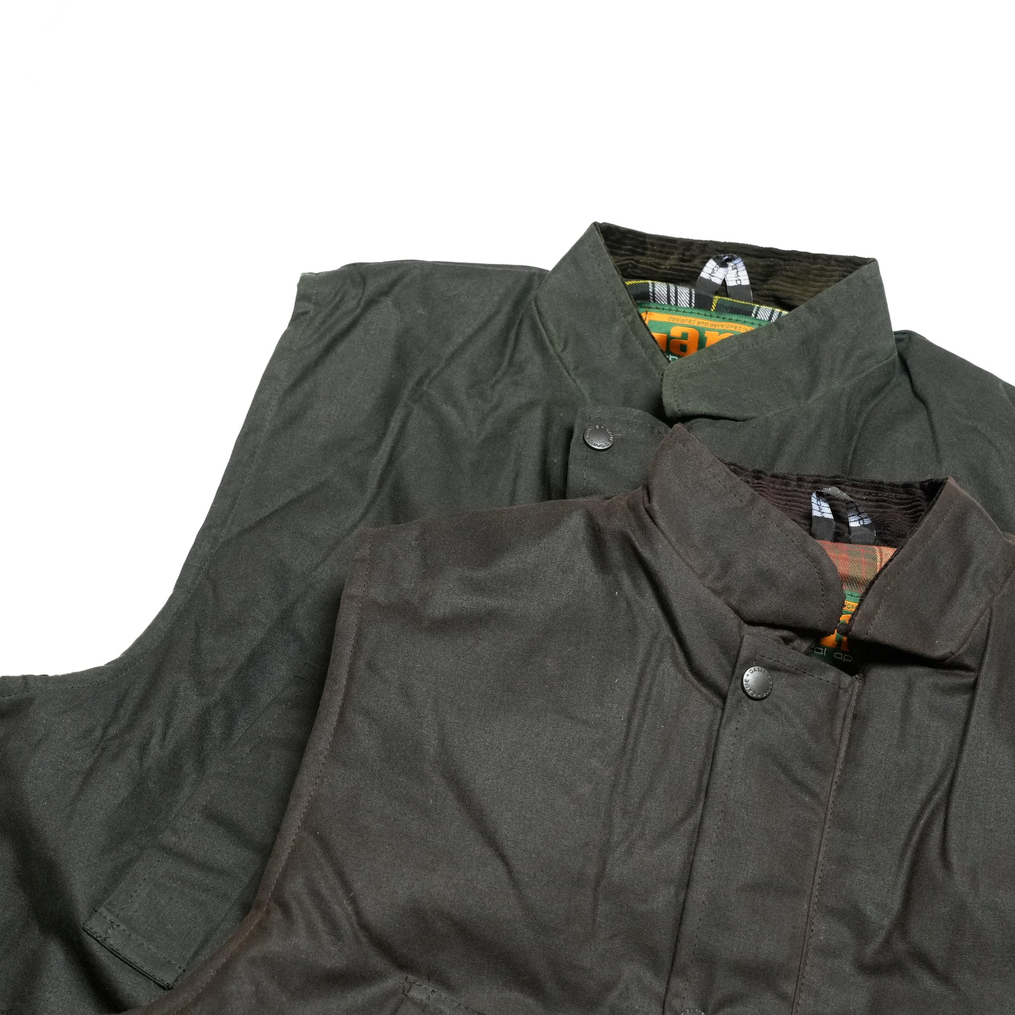 Game Classic Wax Gilet | Color_Brown/Olive 【 Game Technical Apparel】