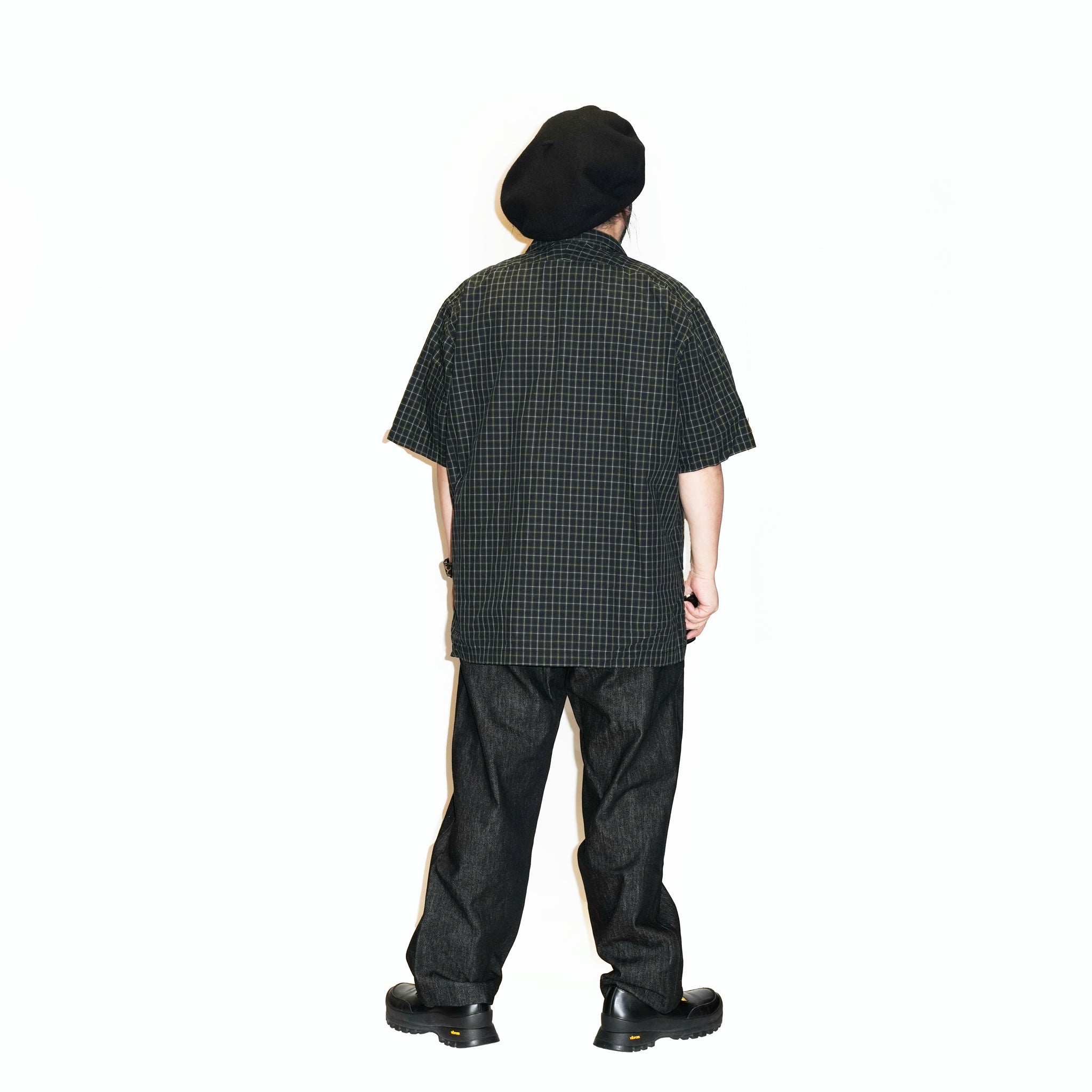 OP-05_Navy | OPEN COLLAR SHIRT-BRITISH CHECK | Color:Navy【CATTA SHIRTS_カッタ シャツ】