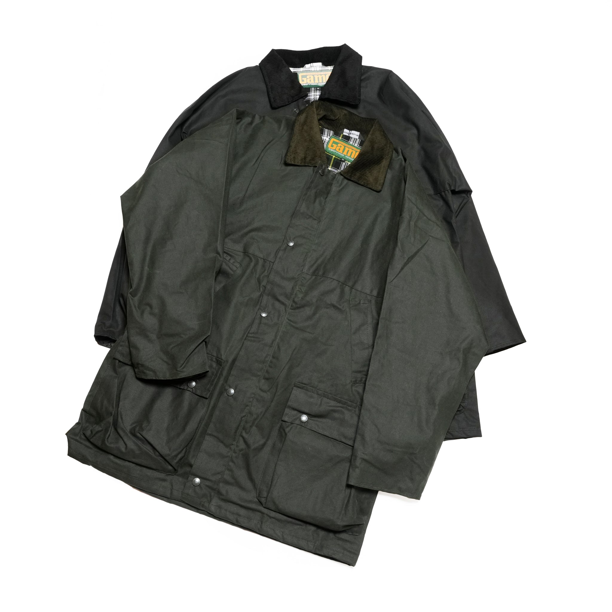 Game Classic Unpadded Lightweight Wax Jacket | Color:Black/Olive【 Game Technical Apparel】