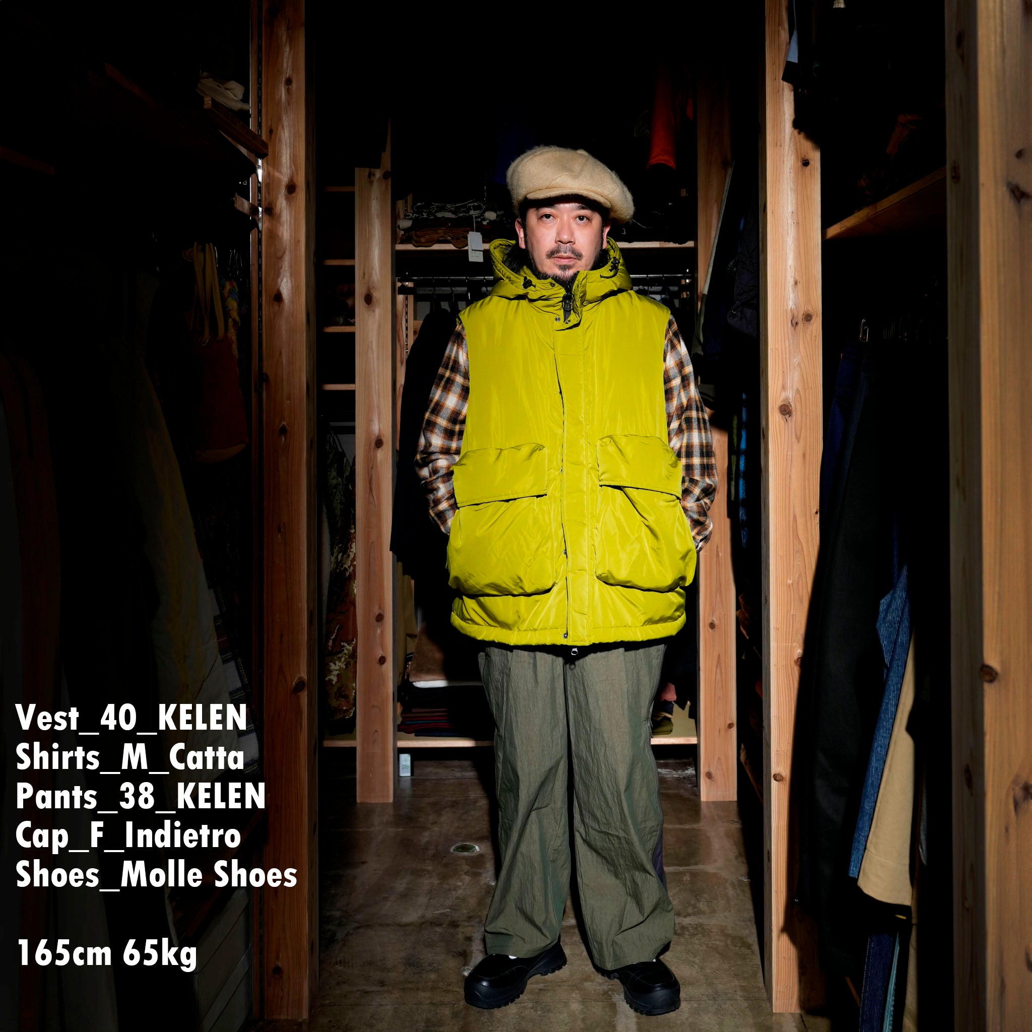 HYATT PUFF VEST – Lime | KELEN MEN