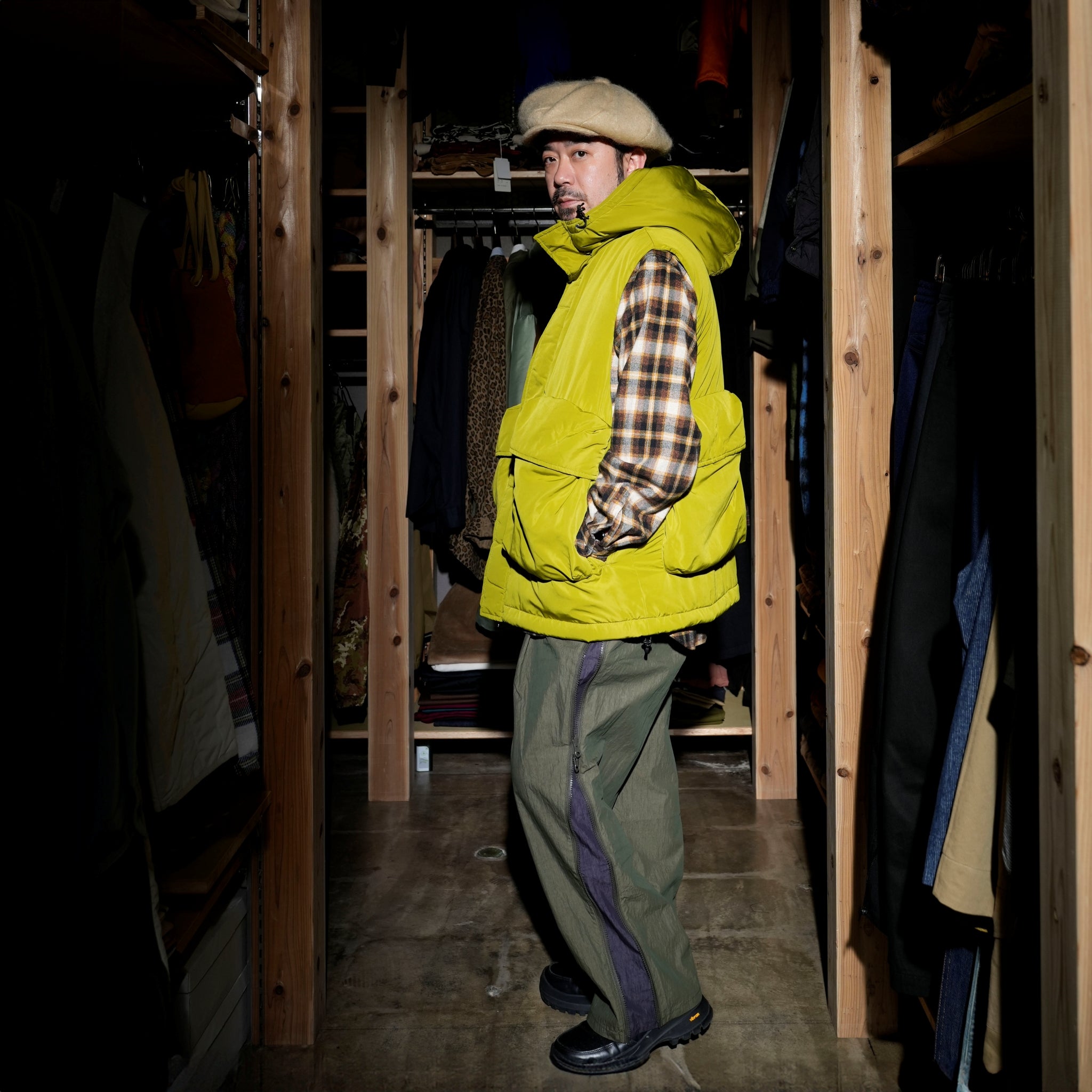 HYATT PUFF VEST – Lime | KELEN MEN