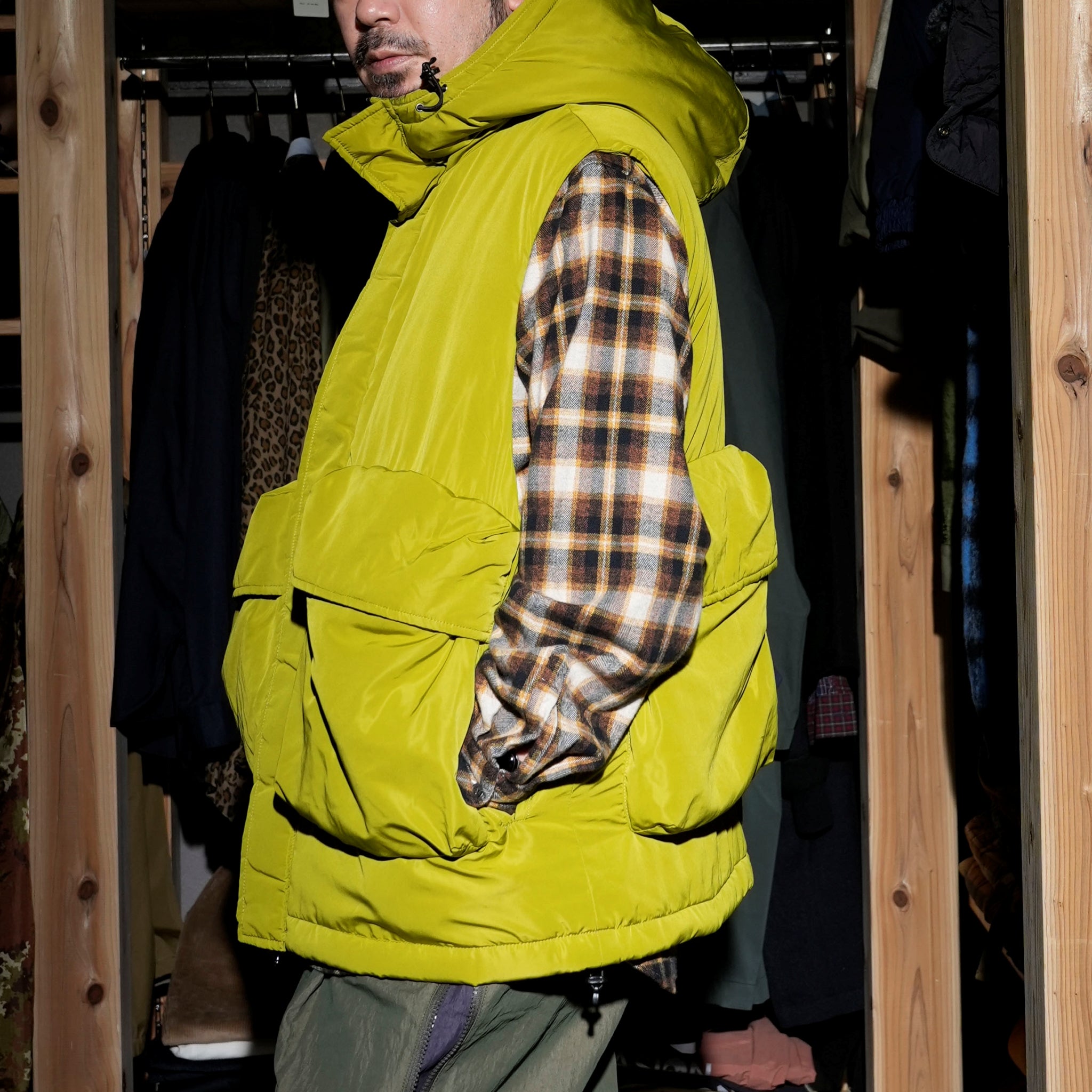 HYATT PUFF VEST – Lime | KELEN MEN