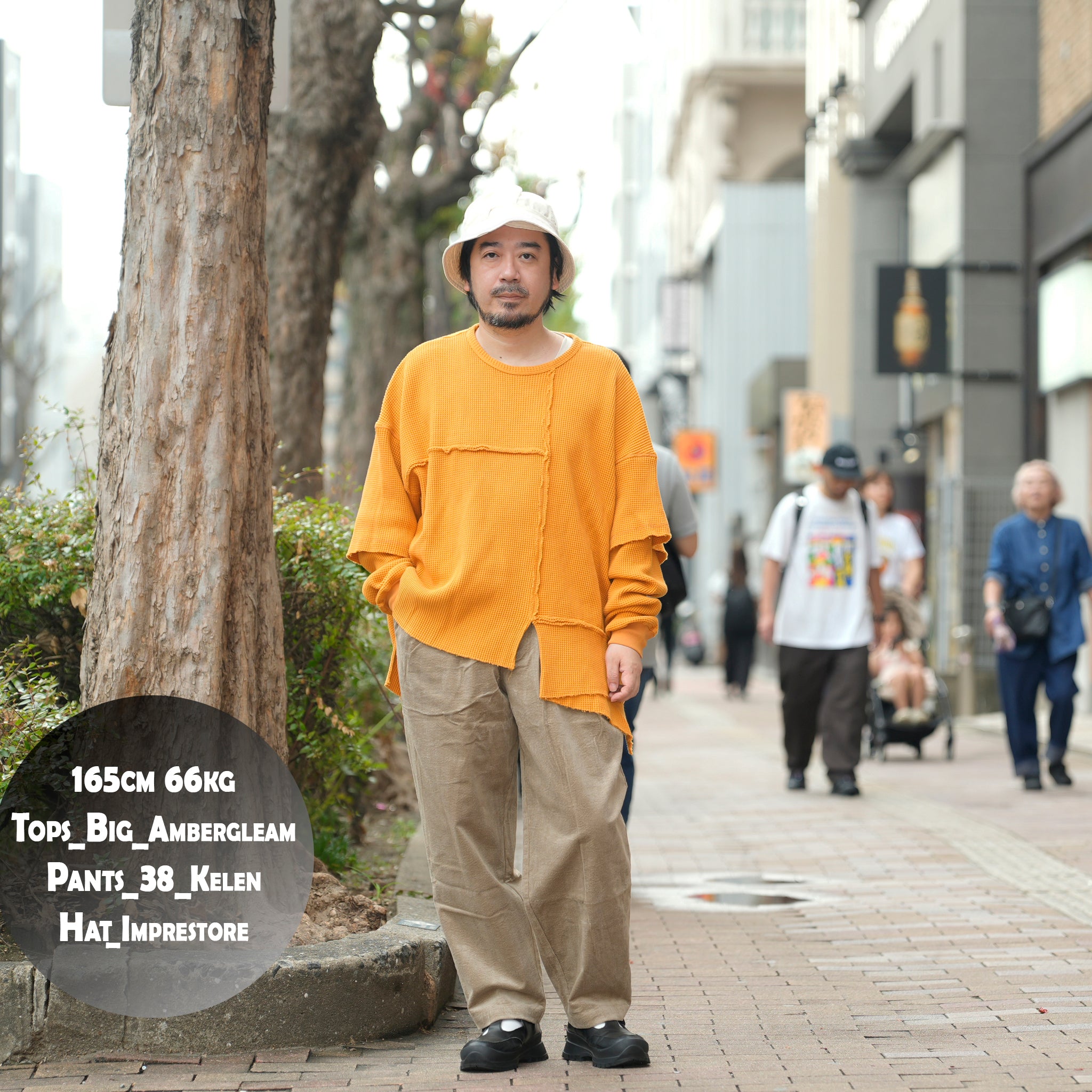 Unbalanced Cutting Thermal-Honey Orange | Color:ハニーオレンジ【AMBERGLEAM_アンバーグリーム】1332151111