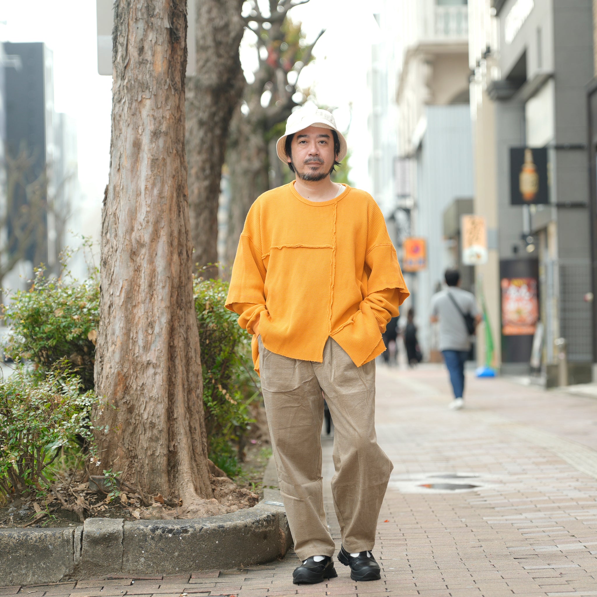 Unbalanced Cutting Thermal-Honey Orange | Color:ハニーオレンジ【AMBERGLEAM_アンバーグリーム】1332151111