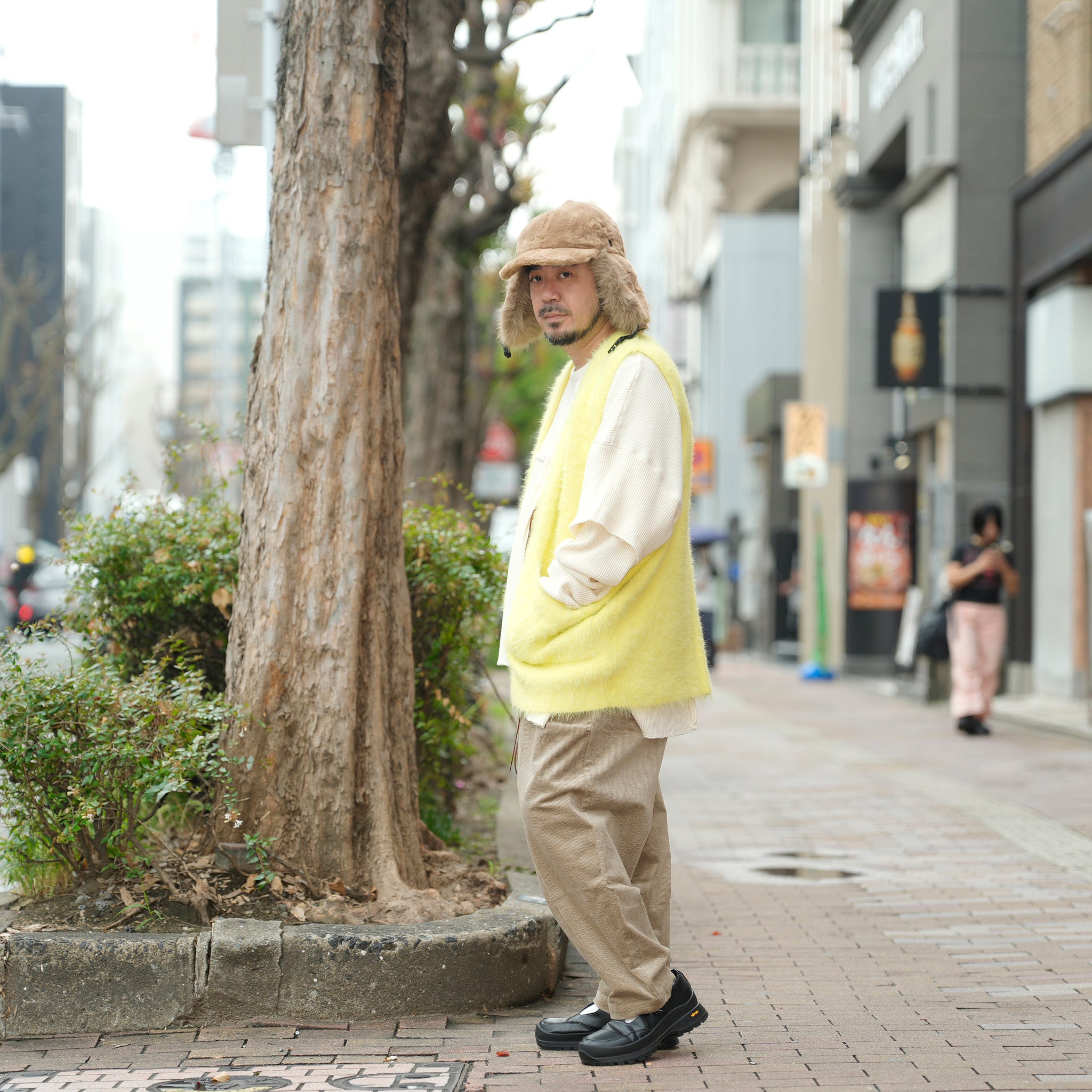 Feather Knit Gilet-Neo Yellow | Color:ネオイエロー【AMBERGLEAM_アンバーグリーム】1321151113