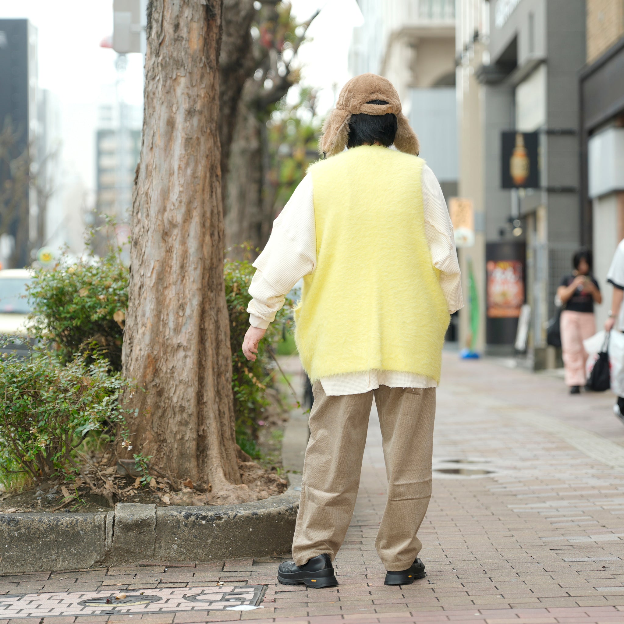 Feather Knit Gilet-Neo Yellow | Color:ネオイエロー【AMBERGLEAM_アンバーグリーム】1321151113