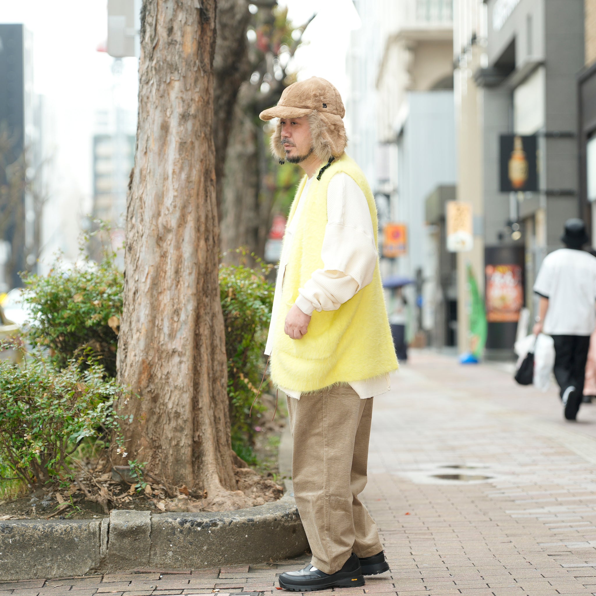 Feather Knit Gilet-Neo Yellow | Color:ネオイエロー【AMBERGLEAM_アンバーグリーム】1321151113