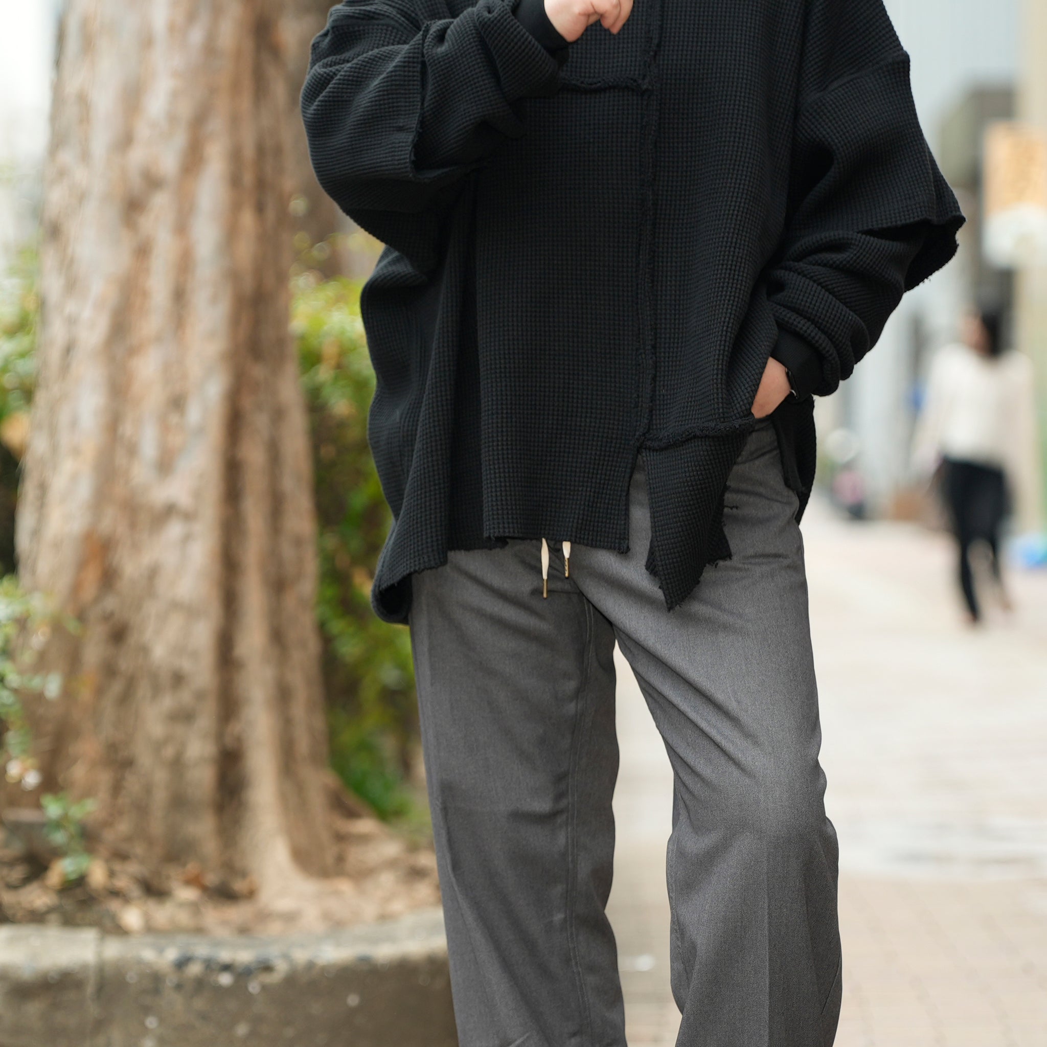 Unbalanced Cutting Thermal-Black | Color:ブラック【AMBERGLEAM_アンバーグリーム】1332151111