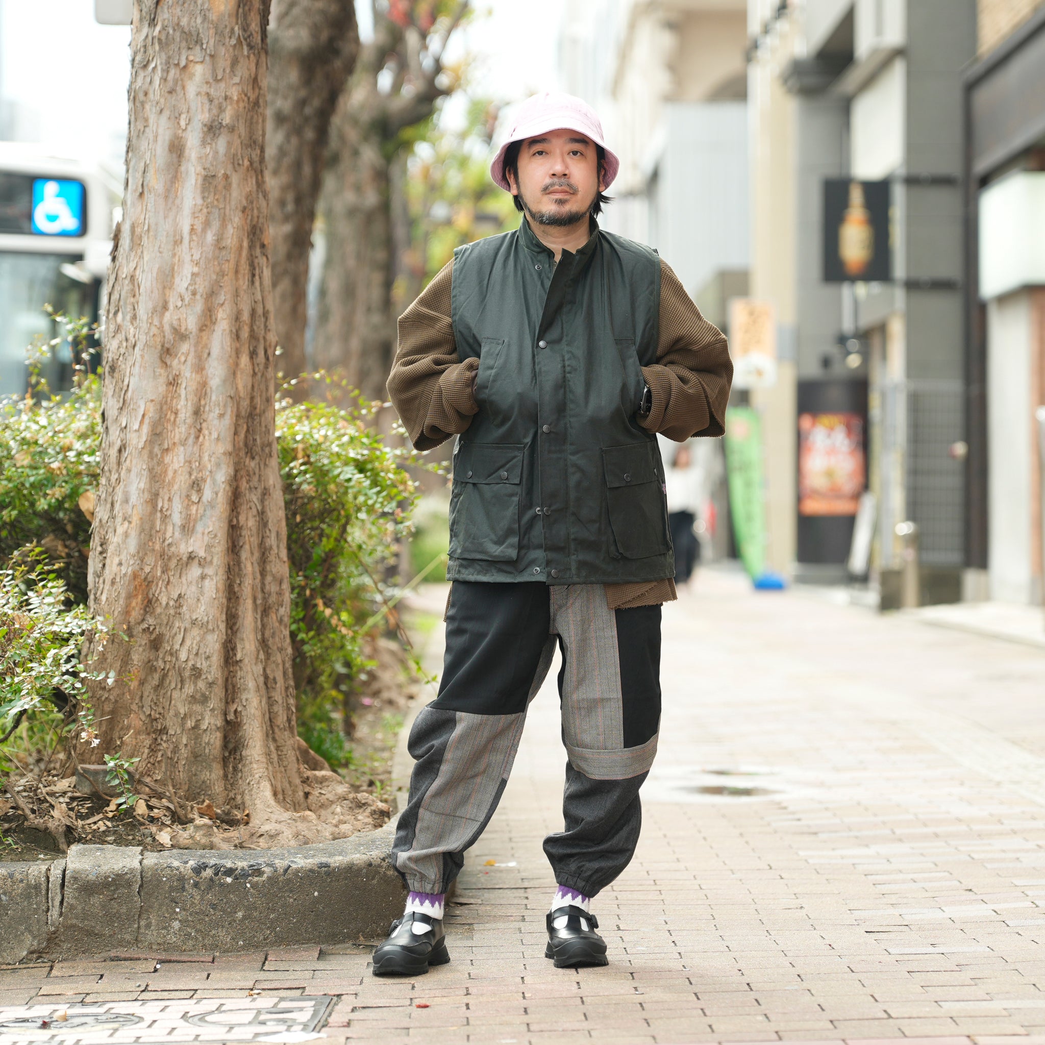 Game Classic Wax Gilet | Color_Brown/Olive 【 Game Technical Apparel】