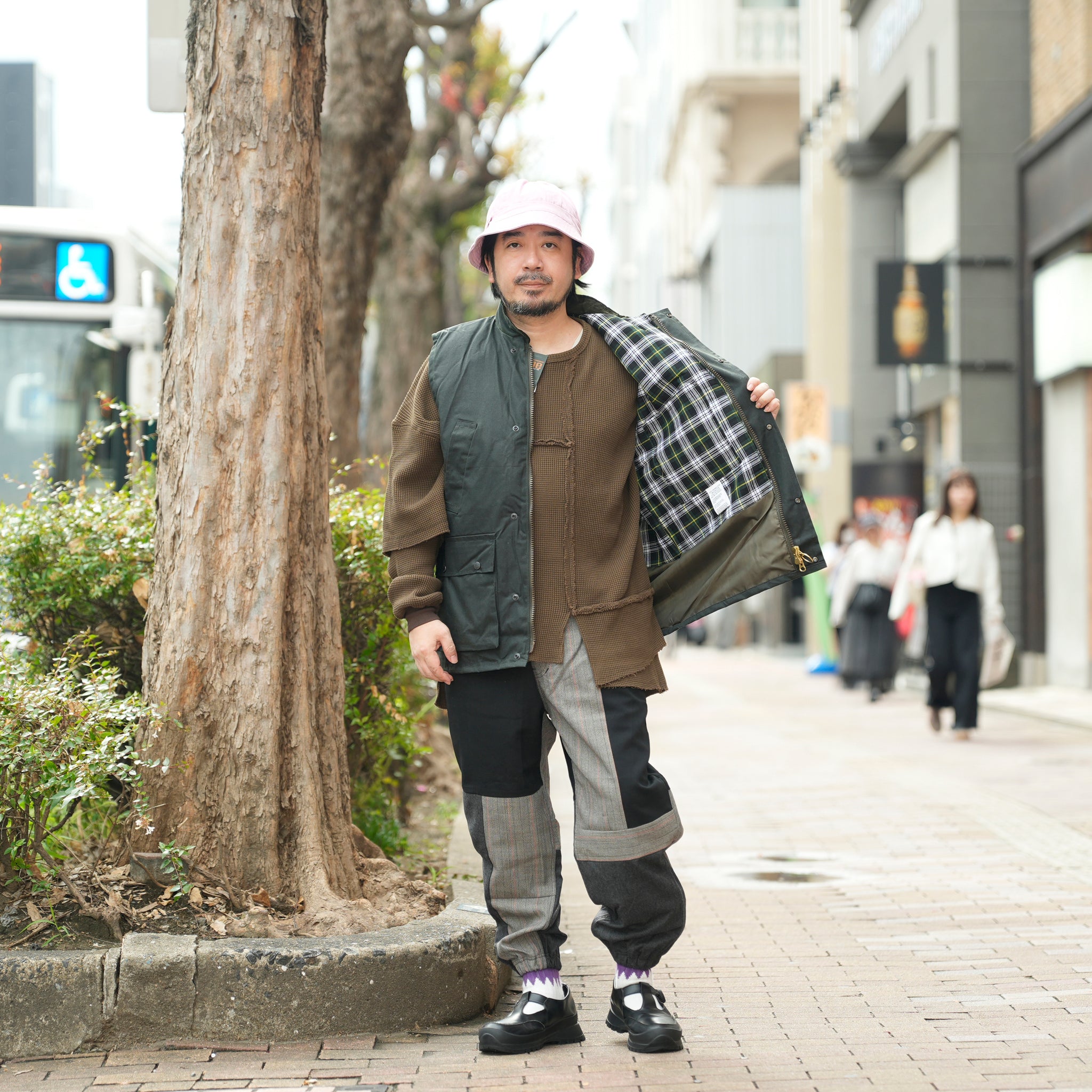 Game Classic Wax Gilet | Color_Brown/Olive 【 Game Technical Apparel】