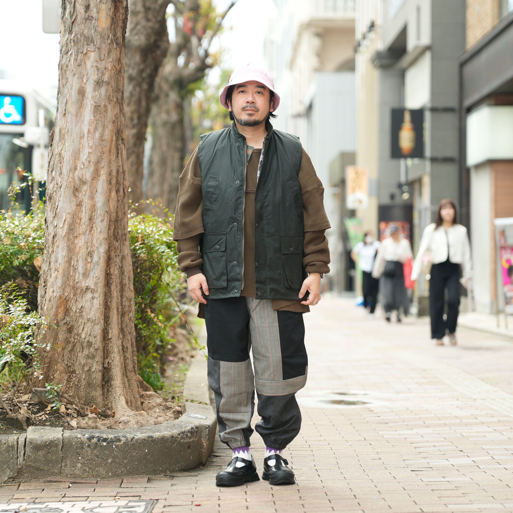 Game Classic Wax Gilet | Color_Brown/Olive 【 Game Technical Apparel】