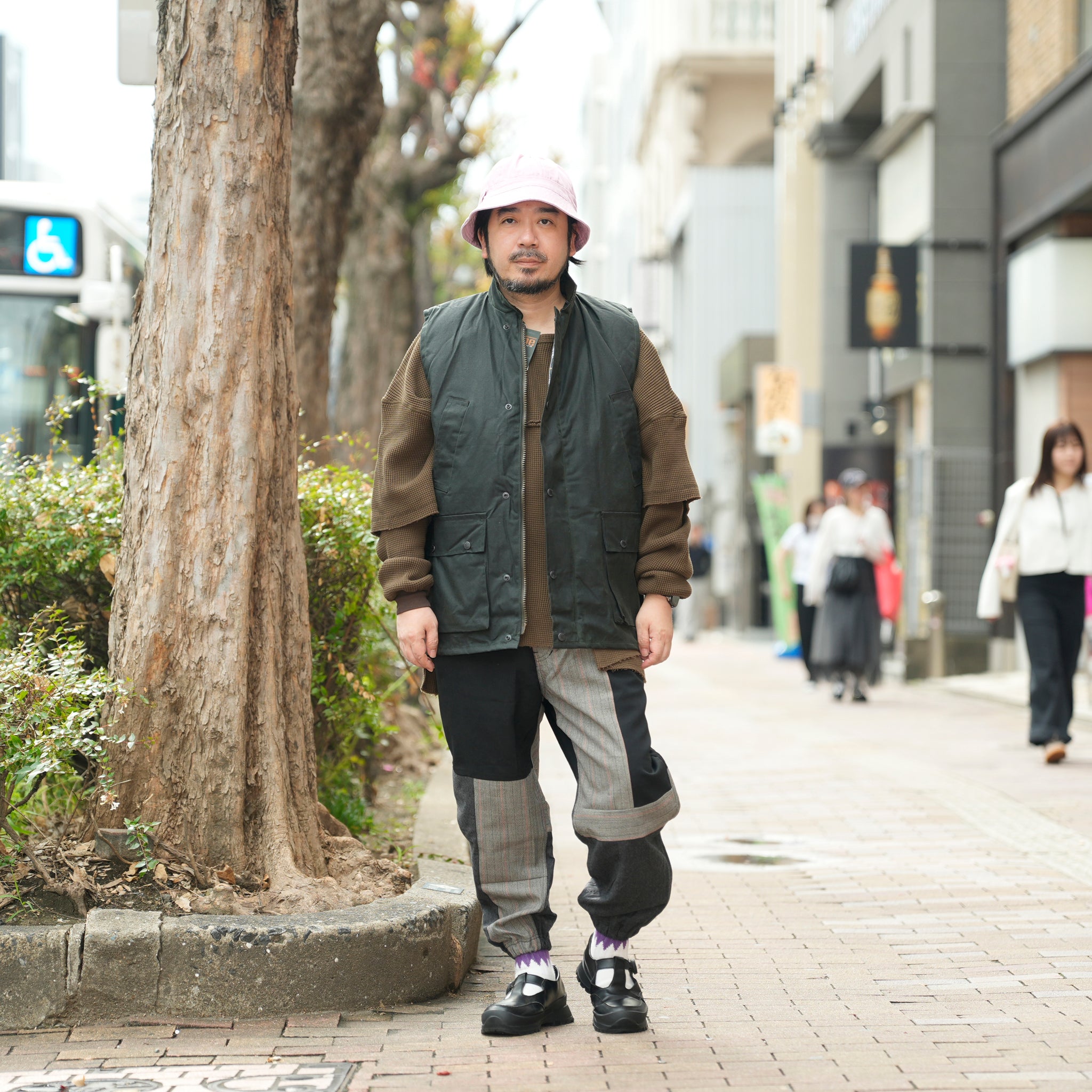 Game Classic Wax Gilet | Color_Brown/Olive 【 Game Technical Apparel】