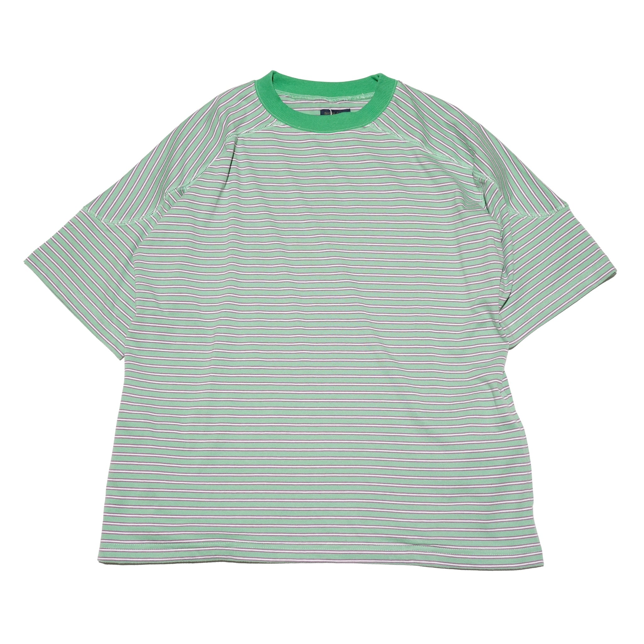 No:M-2301251 | Name:Multi Striped Cut and Sew | Color:Green/Black【MODEM DESIGN_モデムデザイン】