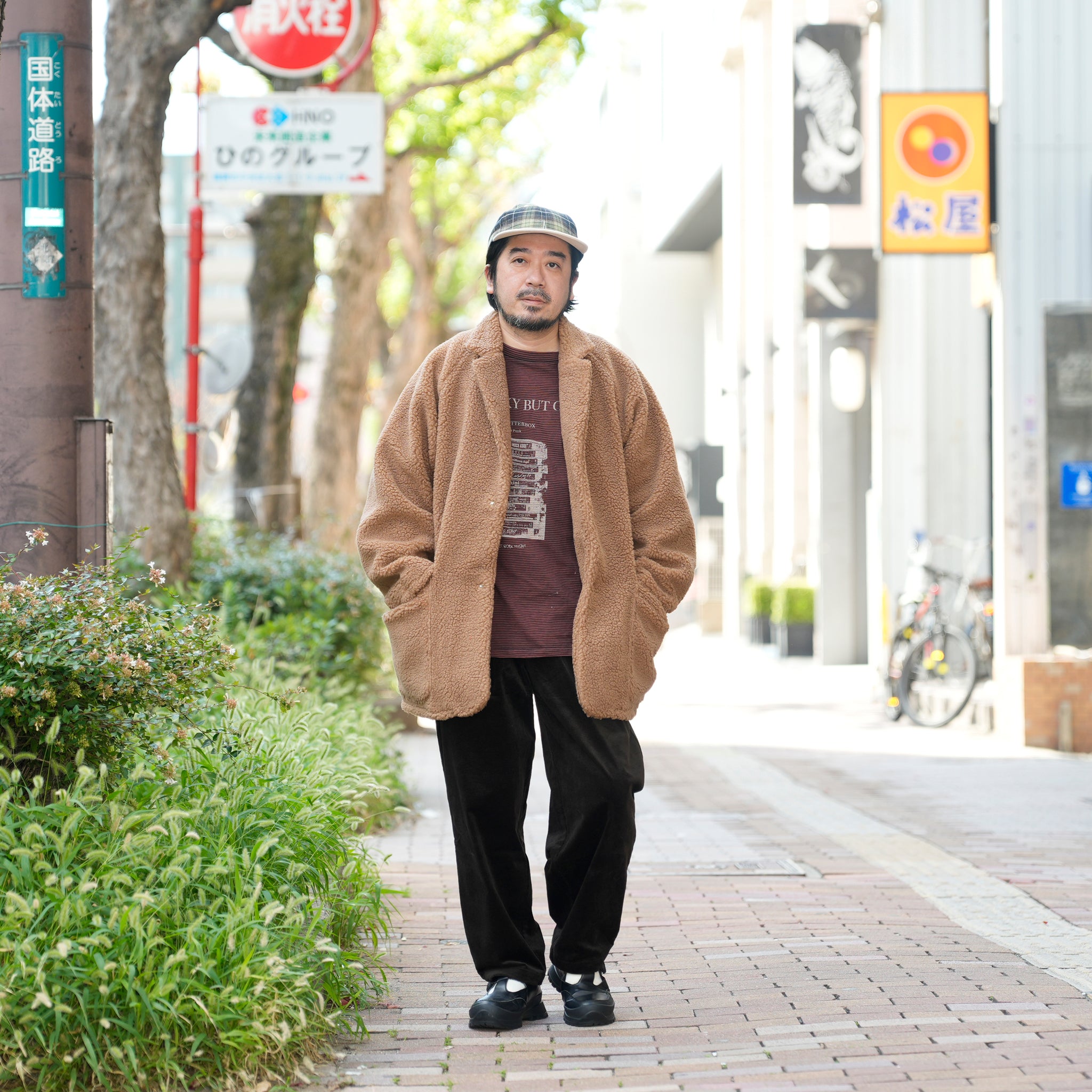 notch collar 2B raglan jacket | Color_Black Boa Fleece | No_sn25f006_black boa fleece【SUNNY SPORTS_サニースポーツ】