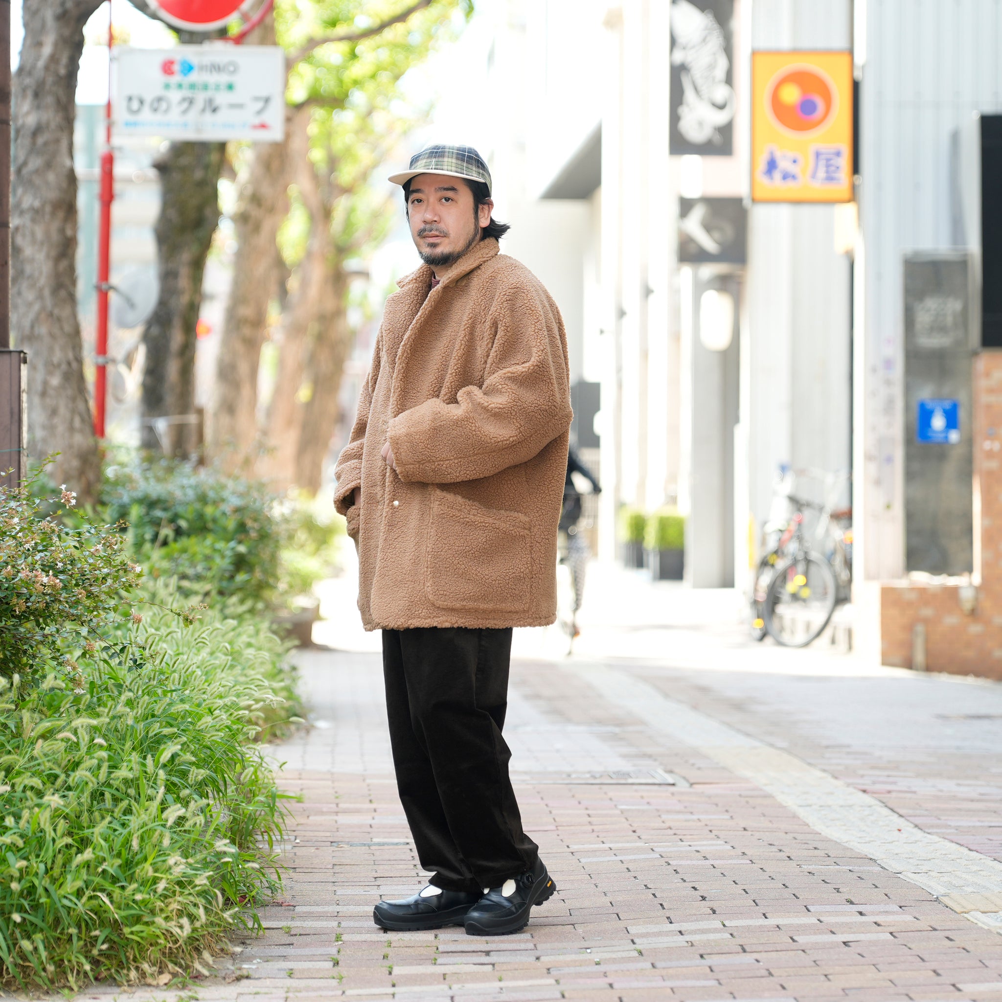 notch collar 2B raglan jacket | Color_Black Boa Fleece | No_sn25f006_black boa fleece【SUNNY SPORTS_サニースポーツ】