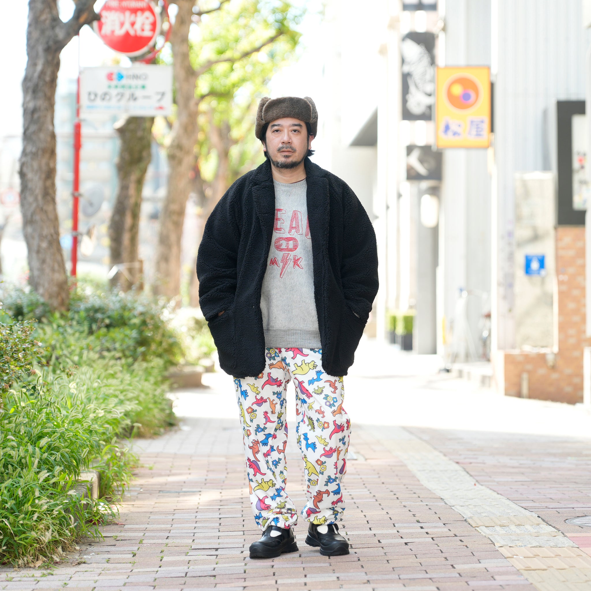 notch collar 2B raglan jacket | Color_Black Boa Fleece | No_sn25f006_black boa fleece【SUNNY SPORTS_サニースポーツ】