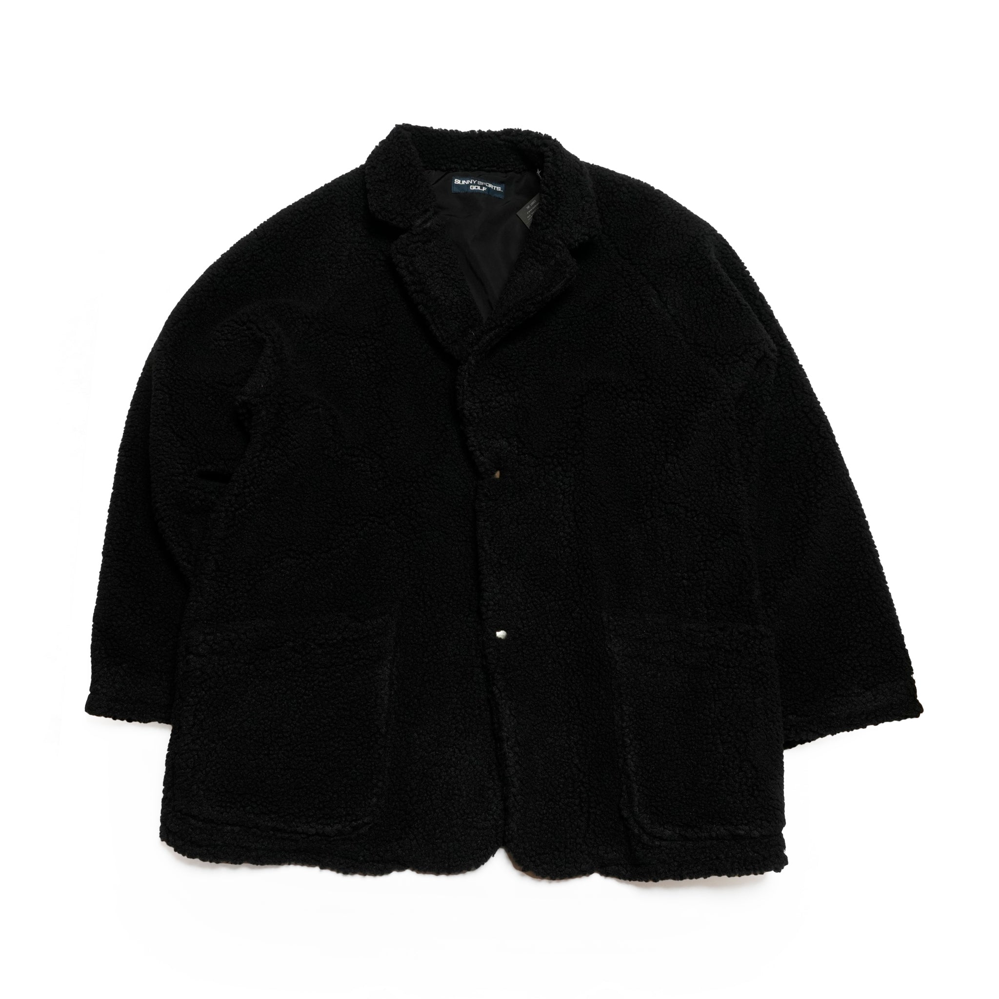notch collar 2B raglan jacket | Color_Black Boa Fleece | No_sn25f006_black boa fleece【SUNNY SPORTS_サニースポーツ】