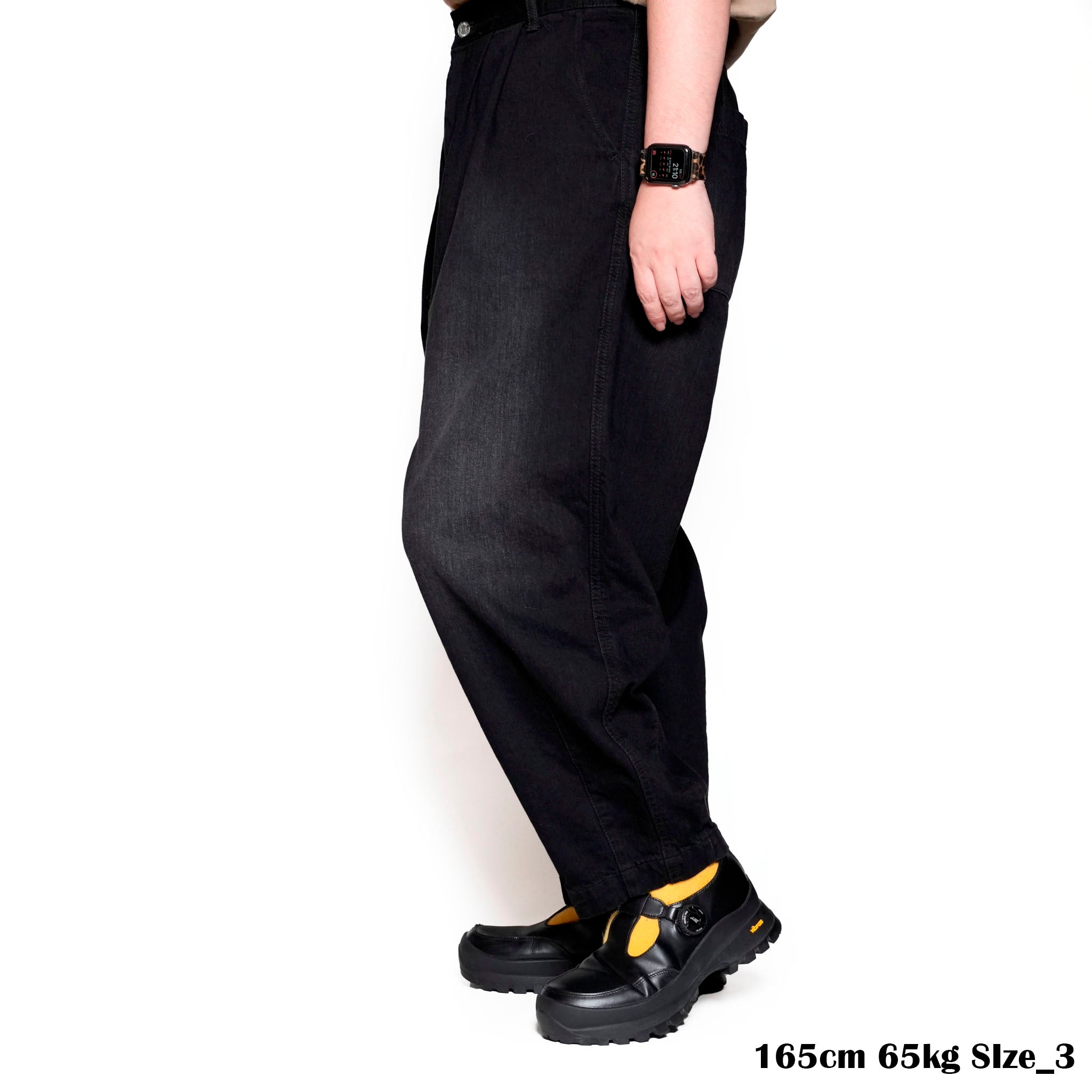 VG-PT-425_Black | VGW Type-2 wide denim pants | Black【VIRGOwearworks_ヴァルゴウェアワークス】 【VIRGOwearworks×女神織DENIMES】)