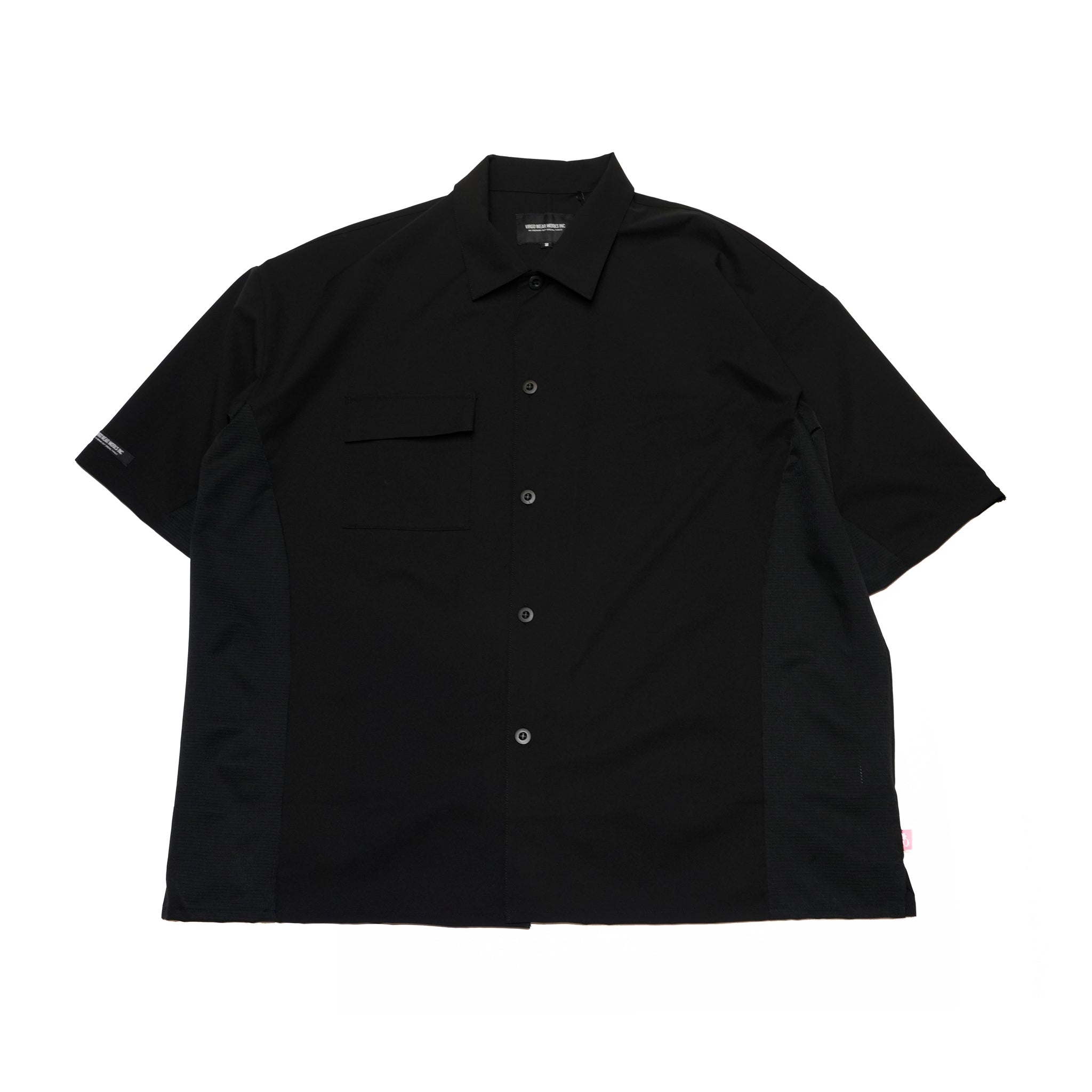 VG-SH-269_Black | Solodots wide shirts | Color:Black【VIRGOwearworks_ヴァルゴウェアワークス】