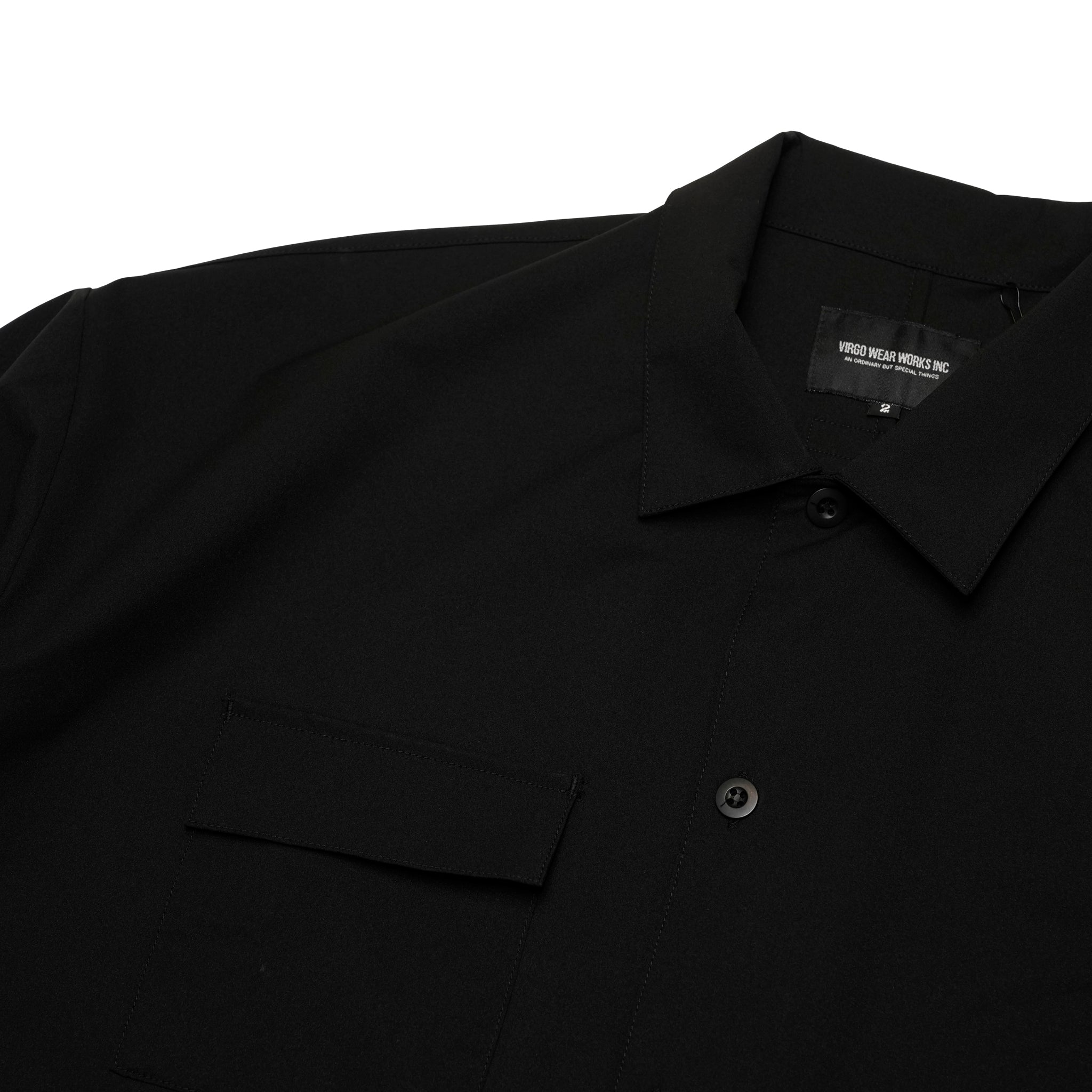 VG-SH-269_Black | Solodots wide shirts | Color:Black【VIRGOwearworks_ヴァルゴウェアワークス】