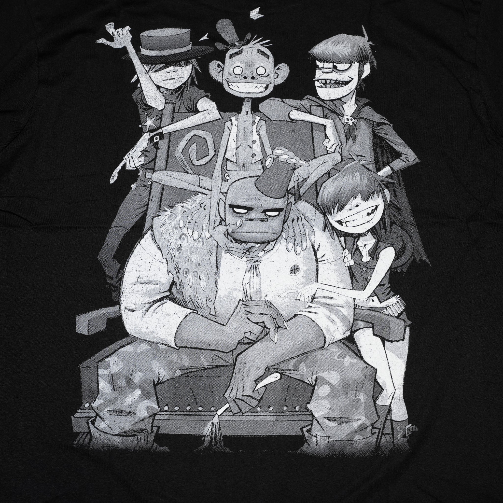 Gorillaz Unisex T-Shirt: Pocket Spray - George Group (Black) (Back Print) | 【CULTURE TEE】GORTS26MB【ネコポス選択可能】