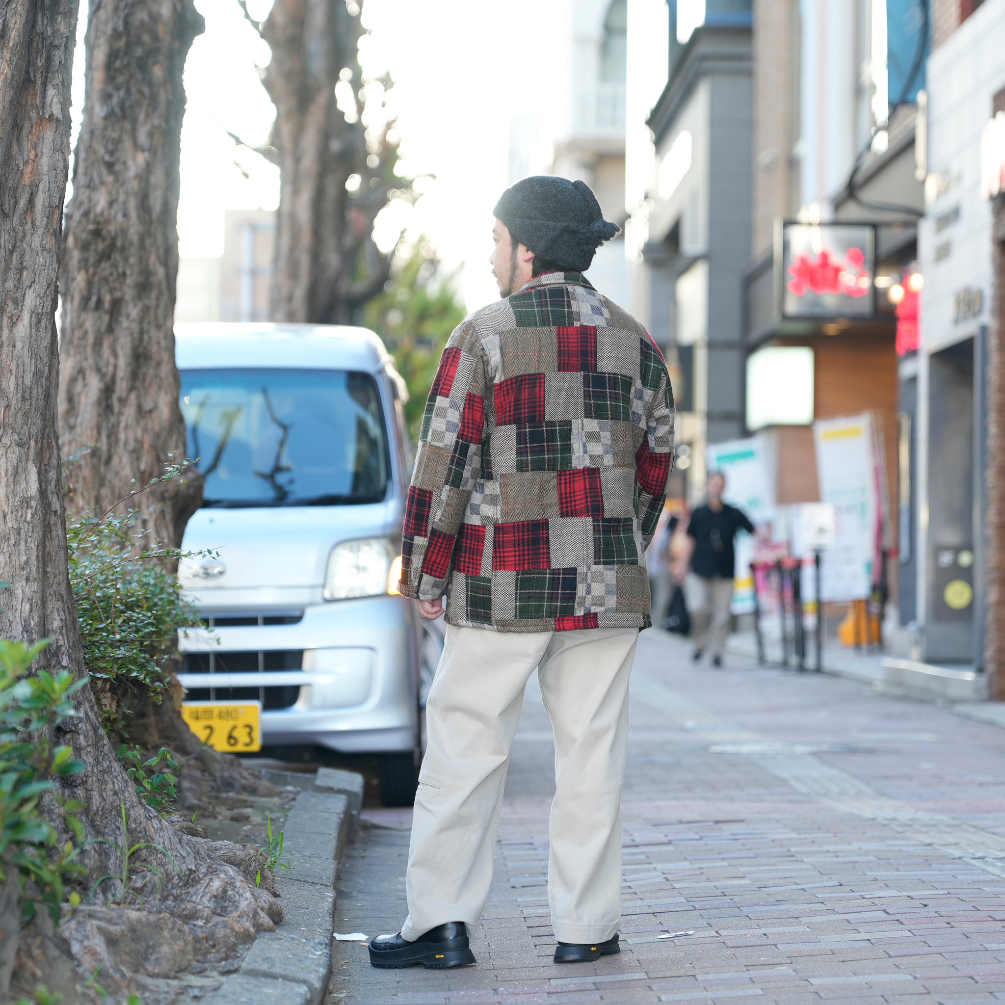 Italian Jail Jacket w/Lining | Color_Wool Patchwork | No_m32880-4_wool