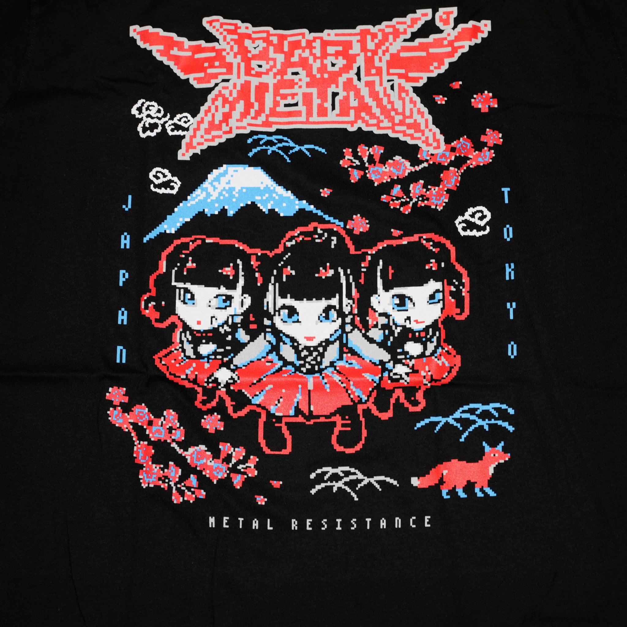 Babymetal Unisex T-Shirt: Pixel Tokyo (Black) | 【CULTURE TEE】BABYMTS01MB【ネコポス選択可能】