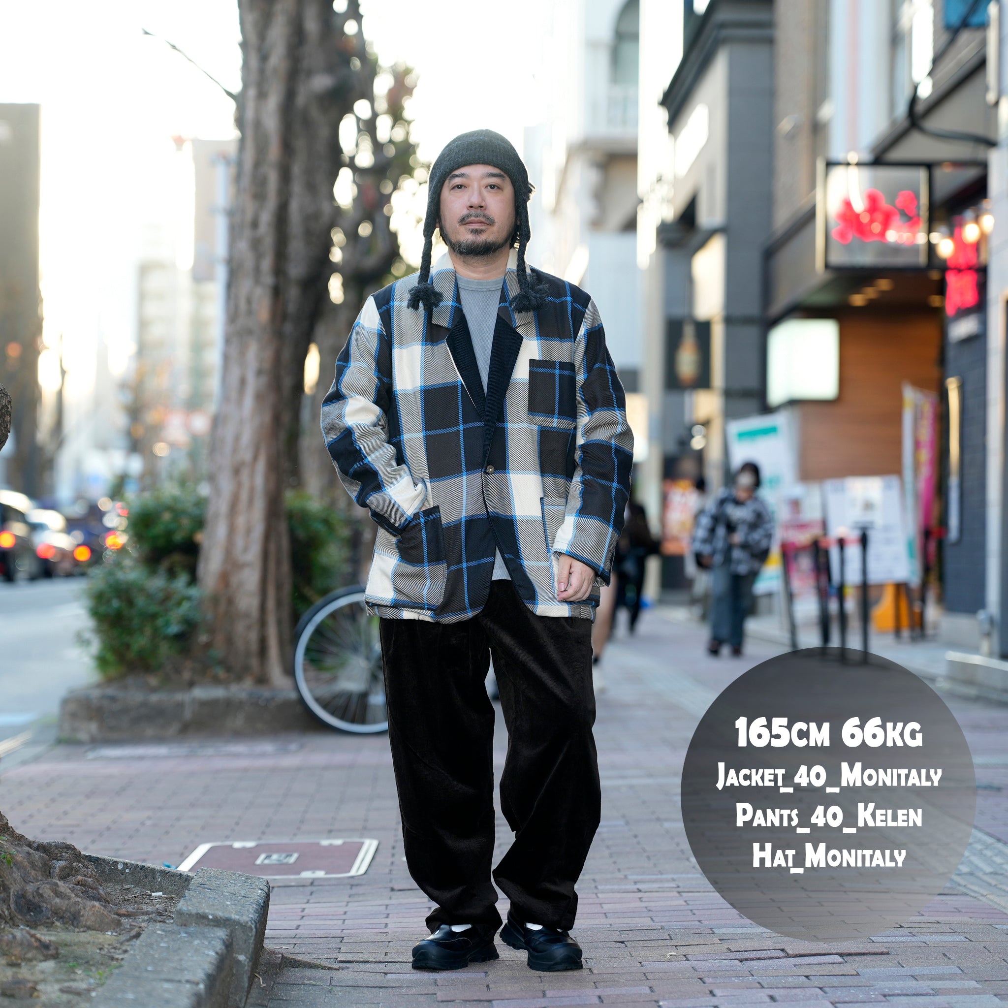 Italian Drop Lapel Jacket | Color_Check 72909-A | No_m32870-2_check 72909-a【MONITALY_モニタリー】